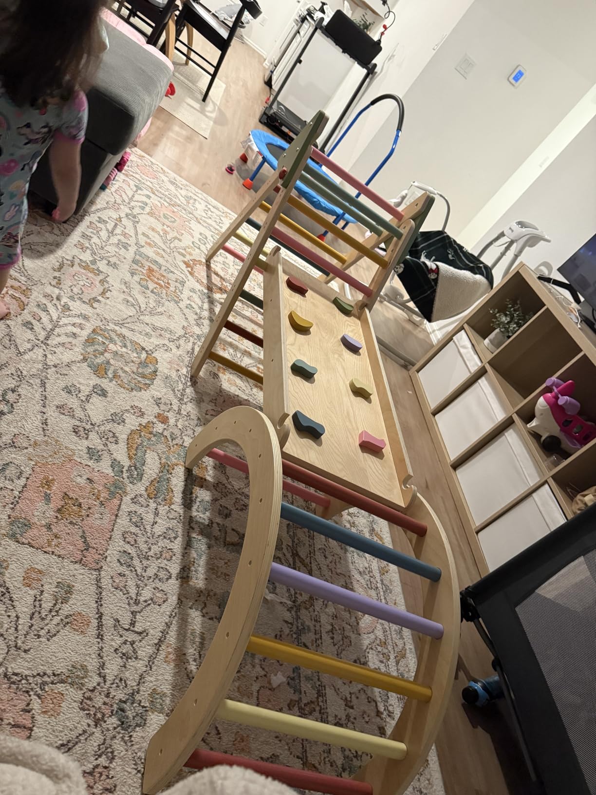 LOL-FUN Foldable Pikler Triangle Climbing Toy with Slide for Toddlers 1-3 customer photo 2