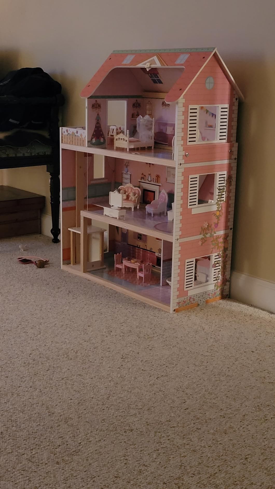 ROBUD Wooden Dollhouse, Doll House Playset customer photo 2