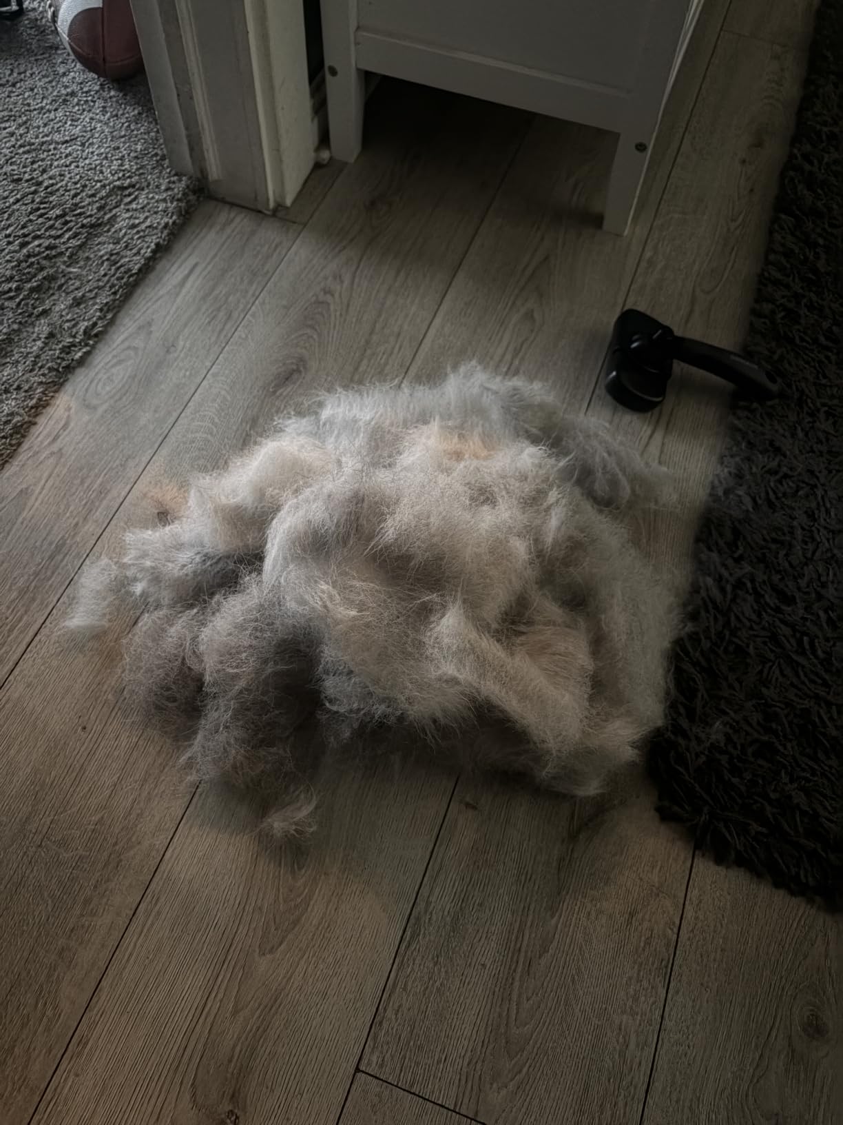 Swihauk Self Cleaning Slicker Brush - Skin Friendly Deshedding Grooming Tool for Dogs & Cats, Suitable for Shedding & Haired Pets, with Pet Supplies Accessories, Blue customer photo 2