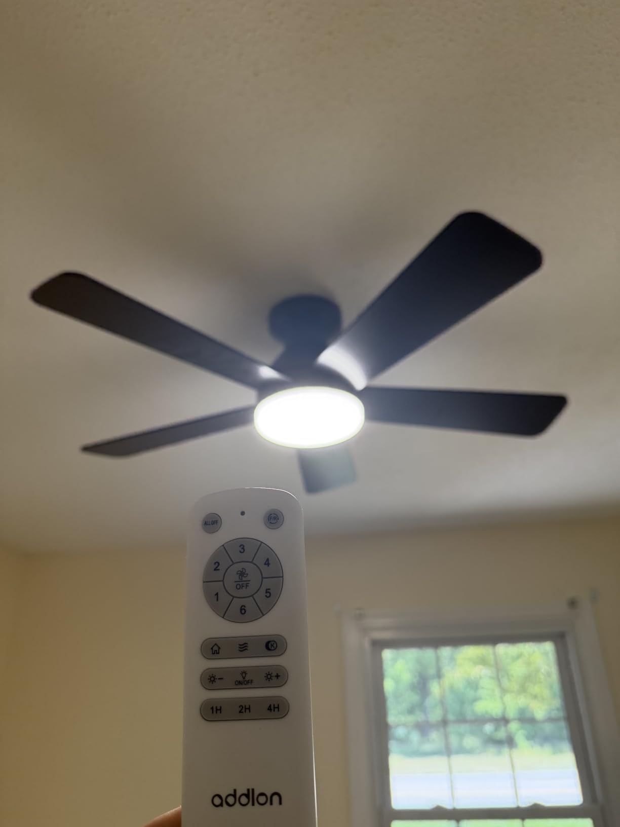addlon 42 Inch Black Low Profile Ceiling Fans with Lights and Remote customer photo 1