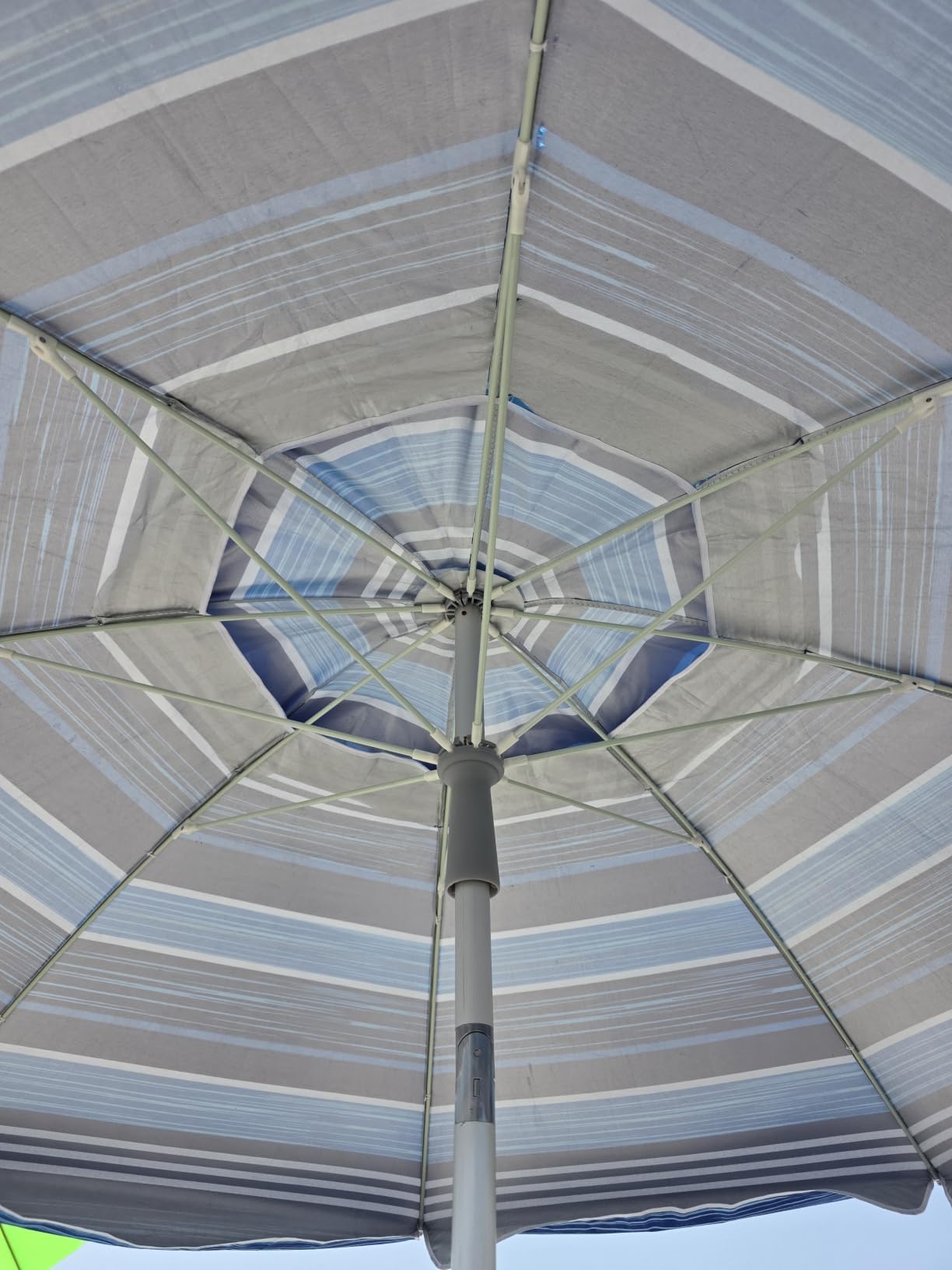 AMMSUN 7ft Heavy Duty High Wind Beach Umbrella with Sand Anchor & Tilt Sun Shelter UPF 50+ Protection Outdoor Sunshade Umbrellas Carry Bag for Patio Garden Pool Backyard Teal customer photo 1