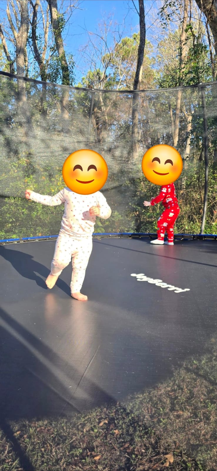 JoyBerri Outdoor Trampoline – with LED Lights, Net, Ladder, ASTM Certified customer photo 1