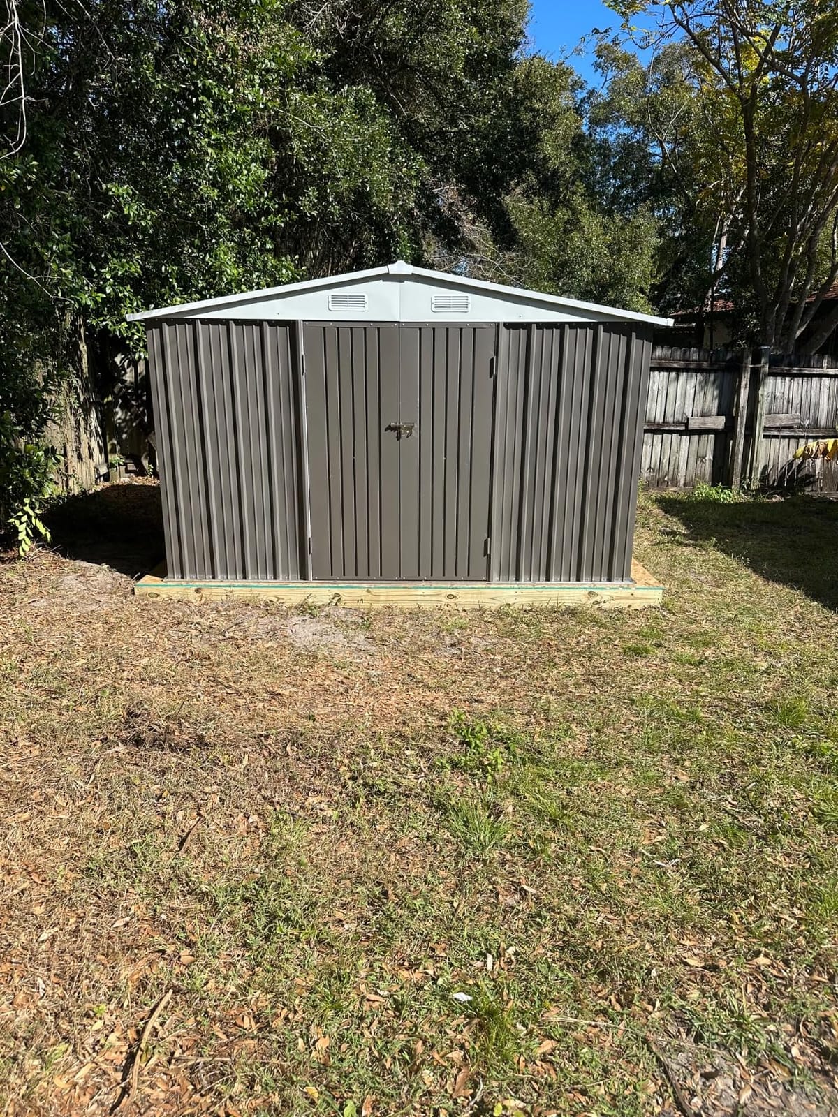 Devoko 10x10 FT Outdoor Storage Shed, Gray customer photo 2