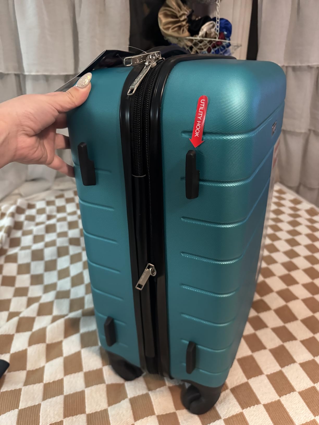 Wrangler Smart Spinner Hardside Luggage, 2 Piece Set, Dark Shadow customer photo 1