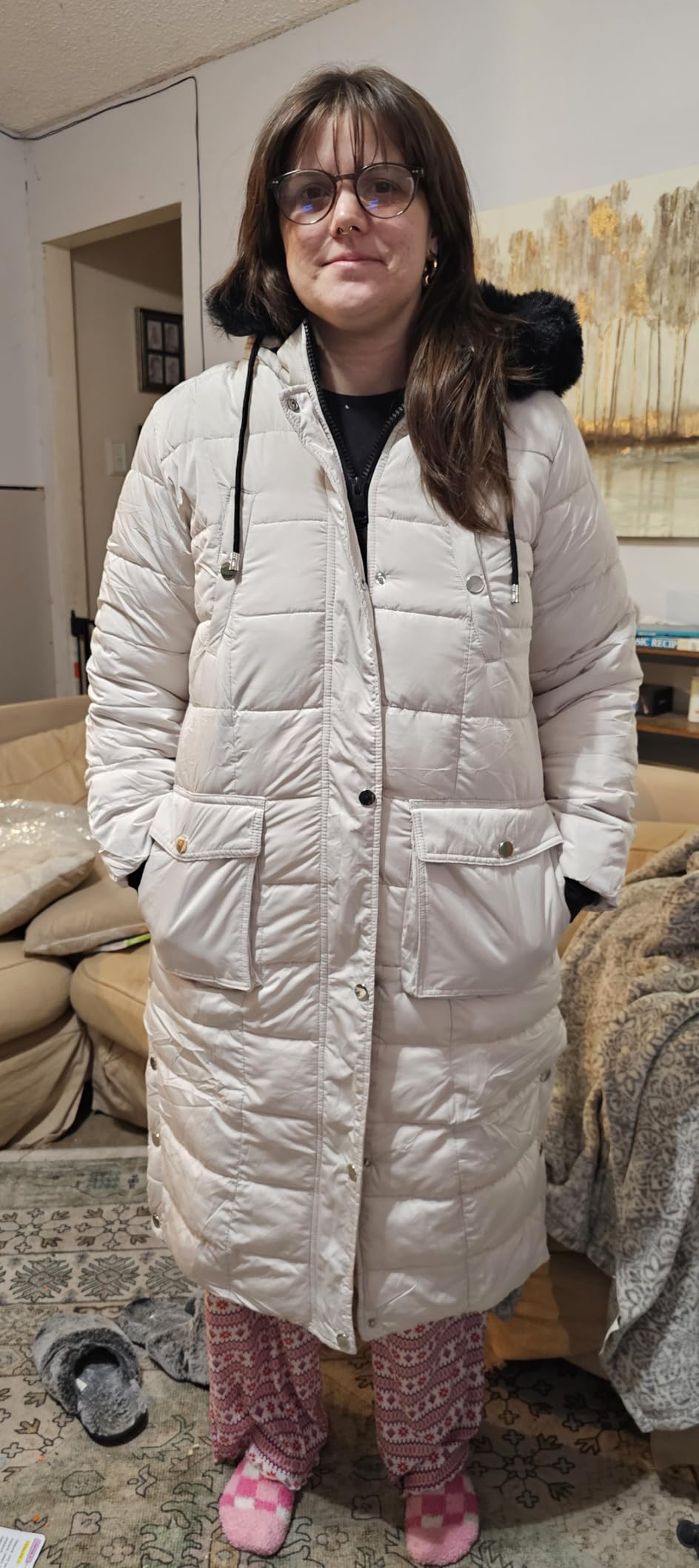 MOERDENG Women's Waterproof Long Winter Down Coats Warm Puffer Jacket Parka customer photo 1