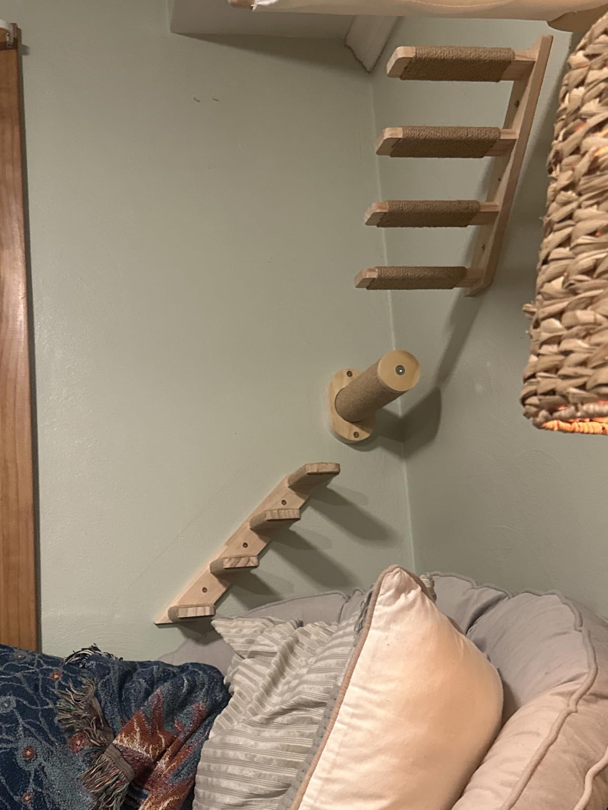 2 Pack 4 Steps Cat Wall Shelves and Stairs with Sisal Rope.Cat Wall Steps/Ladder Furniture & cat Tree Supplies(Catstairs 2Pack-4Steps) customer photo 2