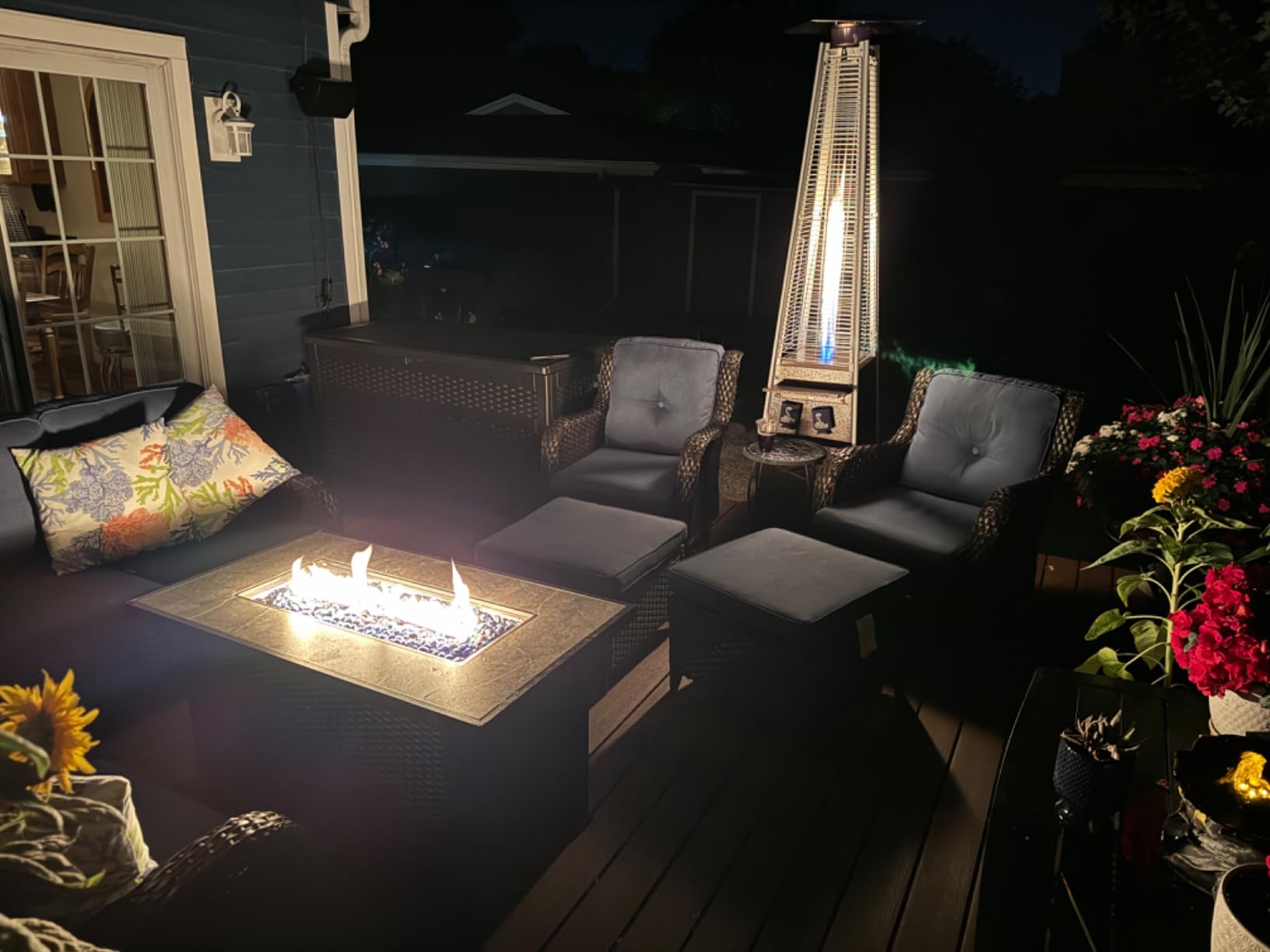 FOOWIN Patio Heater 48,000 BTU Outdoor Propane Heater with Wheels customer photo 2