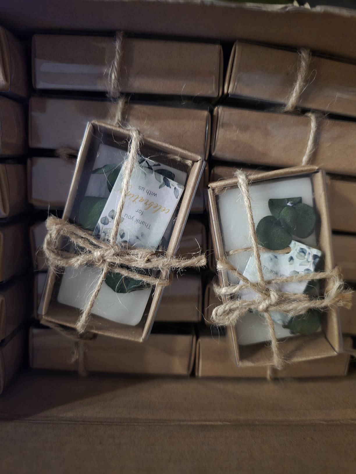 24 Sets Eucalyptus Soaps Wedding Favors Bulk with Thank You Cards | Soap Favors with Thank You Cards and Boxes for Weddings, Bridal Showers, Guest Gifts, Bathroom Baskets and Party Tables customer photo 2