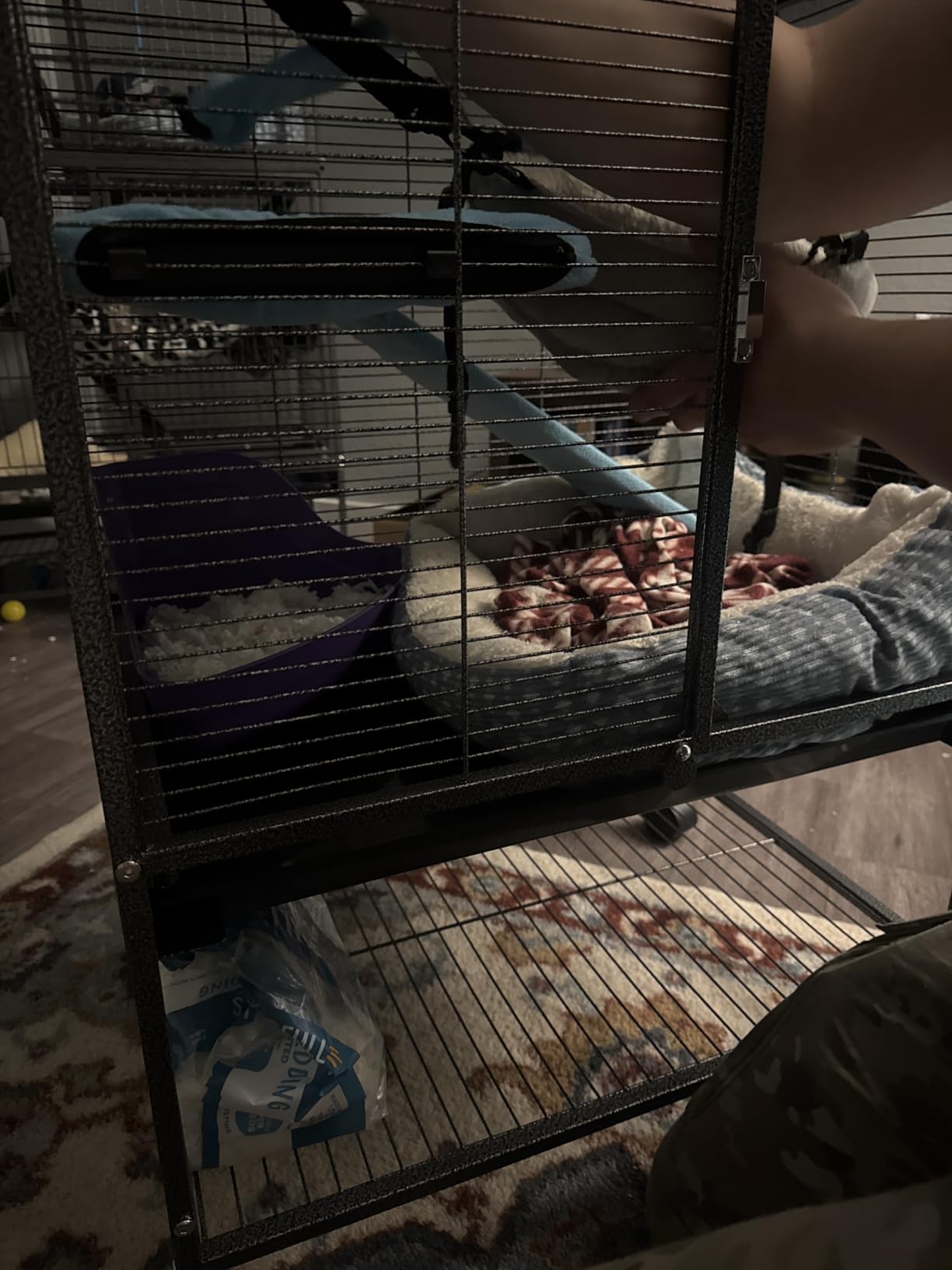 Large Two Full Story Deluxe Double Unit Small Animal Critters Rolling Cage customer photo 1