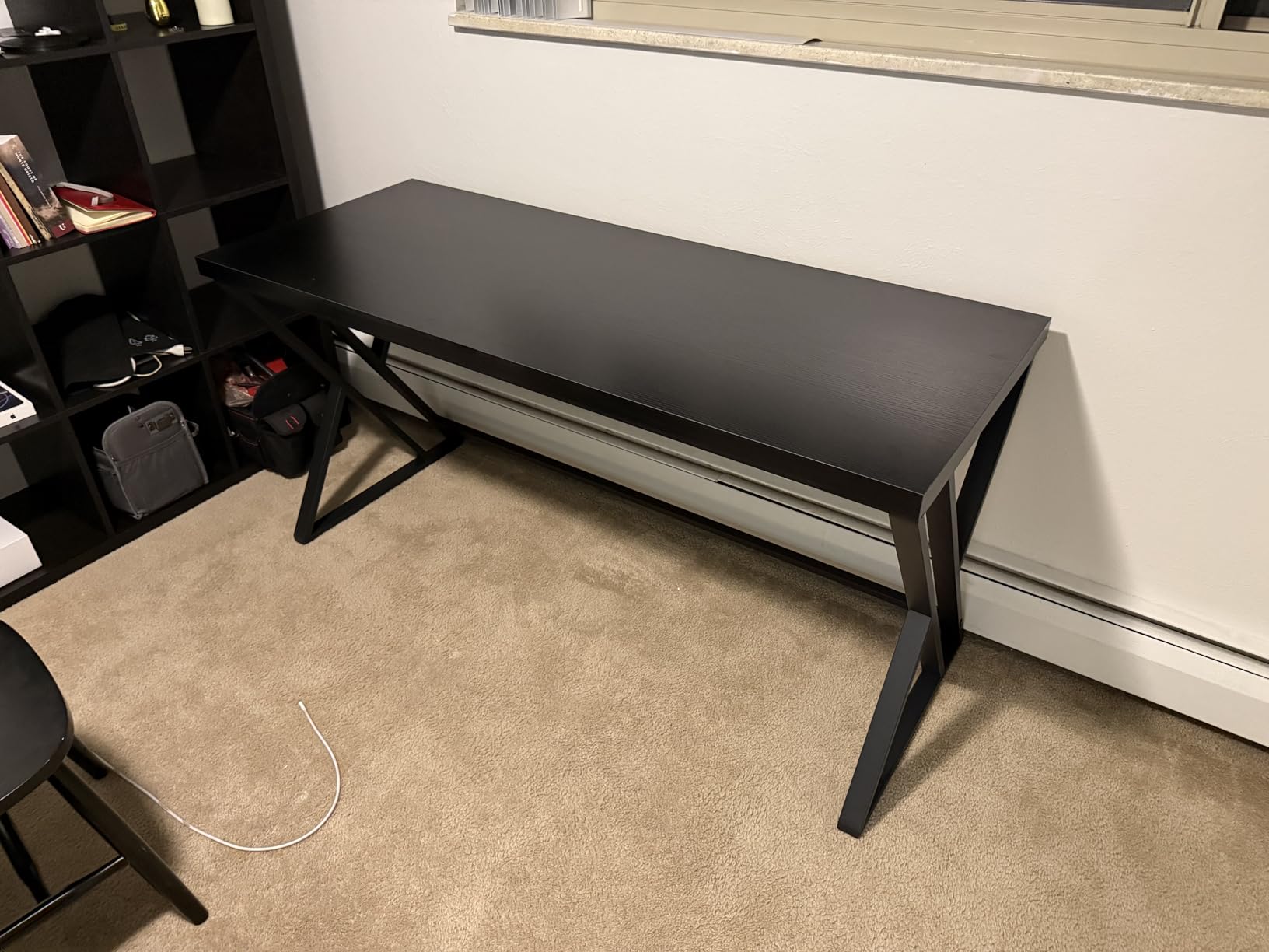 LVB Grey Modern Computer Office Desk Metal & Wood Writing Desks 47 Inch customer photo 1