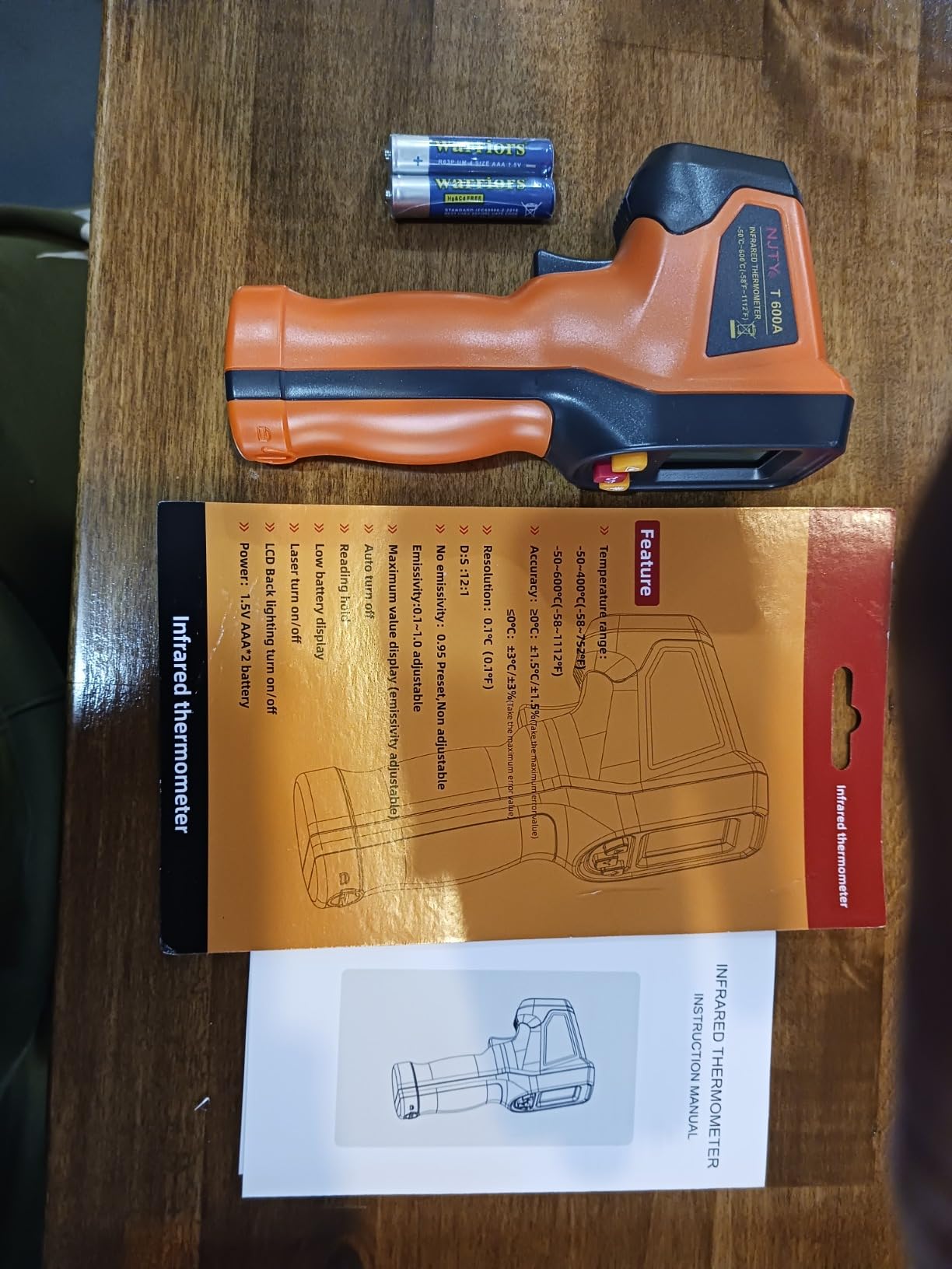 DEASOMIYE Infrared Thermometer Gun, -58℉~1022℉ Laser Thermometer Temperature Gun, Non Contact IR Temp Gun with Adjustable Emissivity for Cooking,BBQ,Fridge,Grill,Pizza Oven,HVAC,Engine(Not for Human) customer photo 1