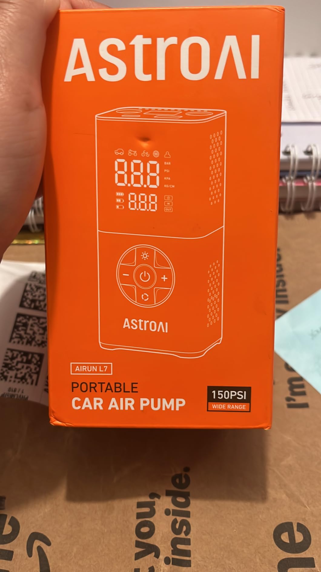 AstroAI L7 Tire Inflator Portable Air Compressor,150 PSI Cordless Bike Pump customer photo 1