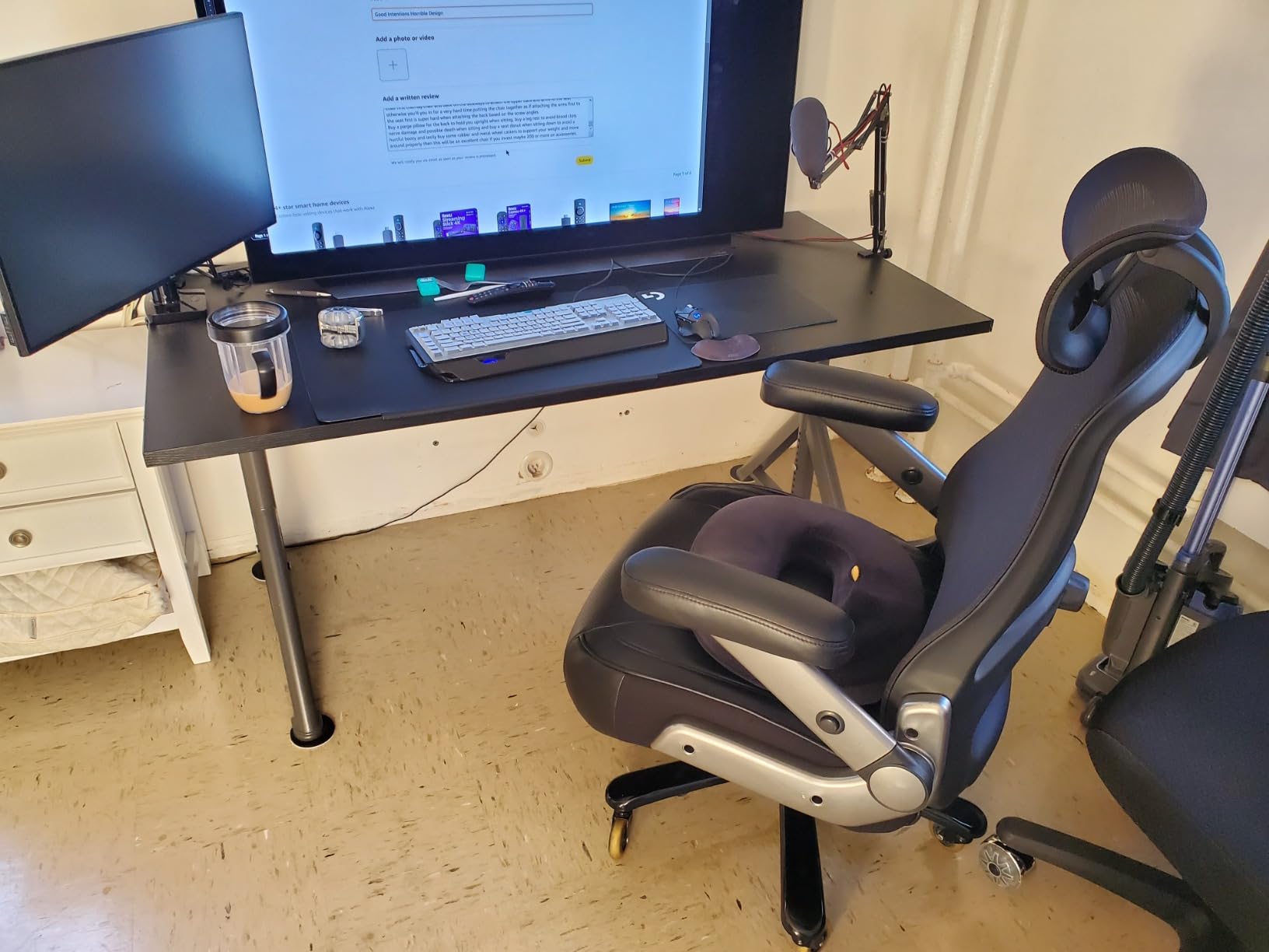 600lbs Big and Tall Office Chair, Heavy Duty Executive Computer Desk Chair customer photo 1