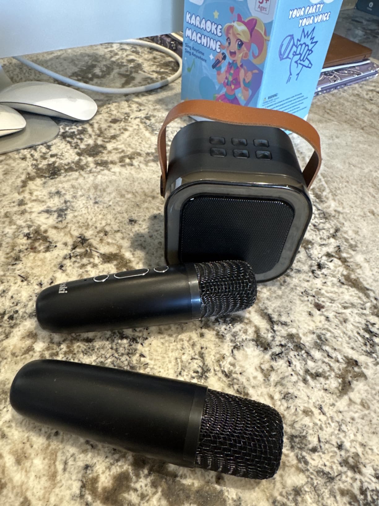 Karaoke Machine Kids Adults,Bluetooth Speaker with 2 Wireless Microphones customer photo 2