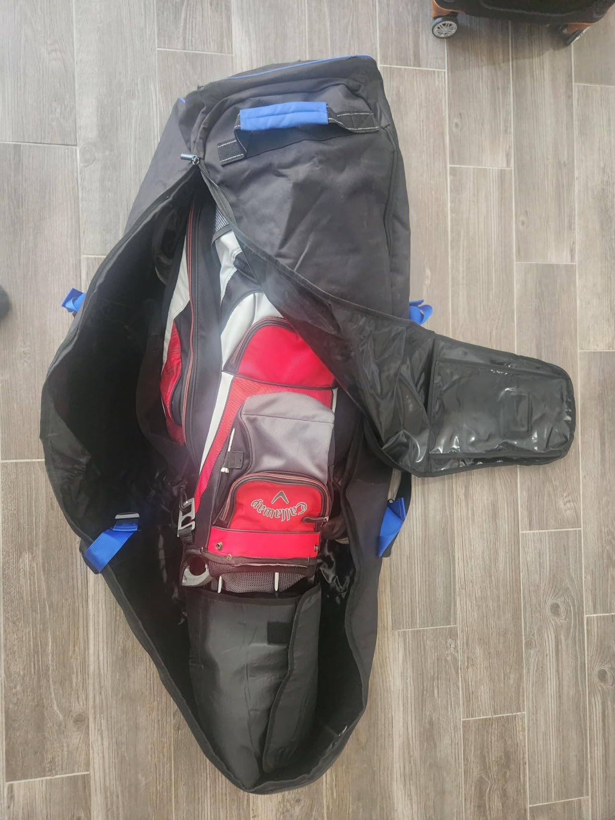 ZEEMO Full-Open Golf Travel Bag for Airlines, Wheeled Club Carrier Bag customer photo 1