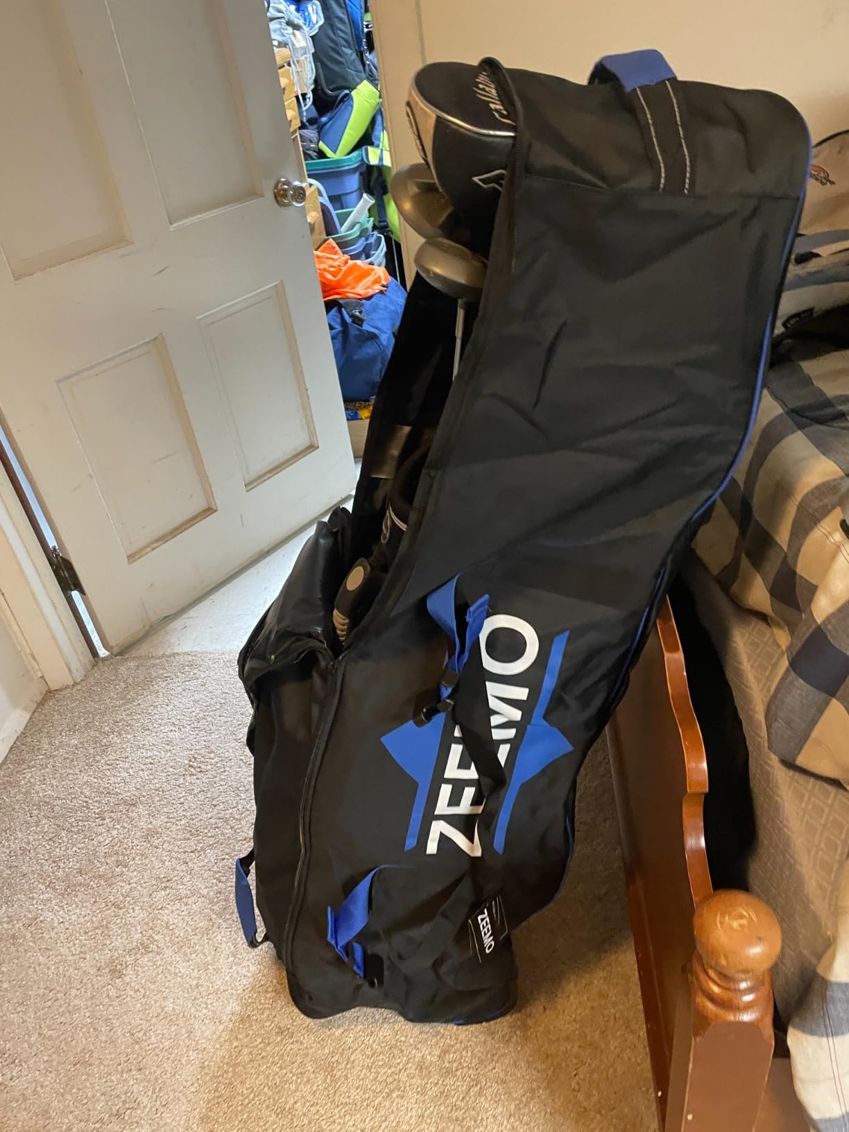 ZEEMO Full-Open Golf Travel Bag for Airlines, Wheeled Club Carrier Bag customer photo 2