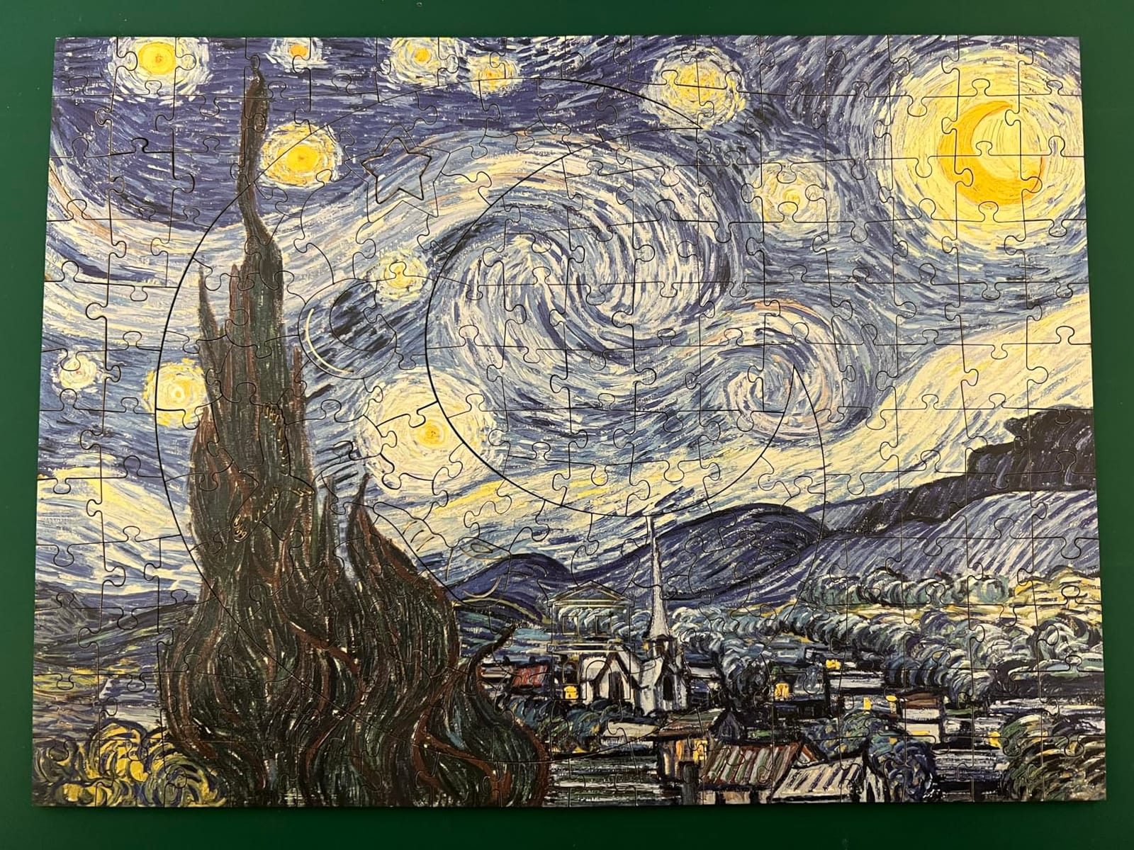 Trefl The Starry Night - 200 Piece Wooden Puzzle, 9+ | Vincent Van Gogh customer photo 1