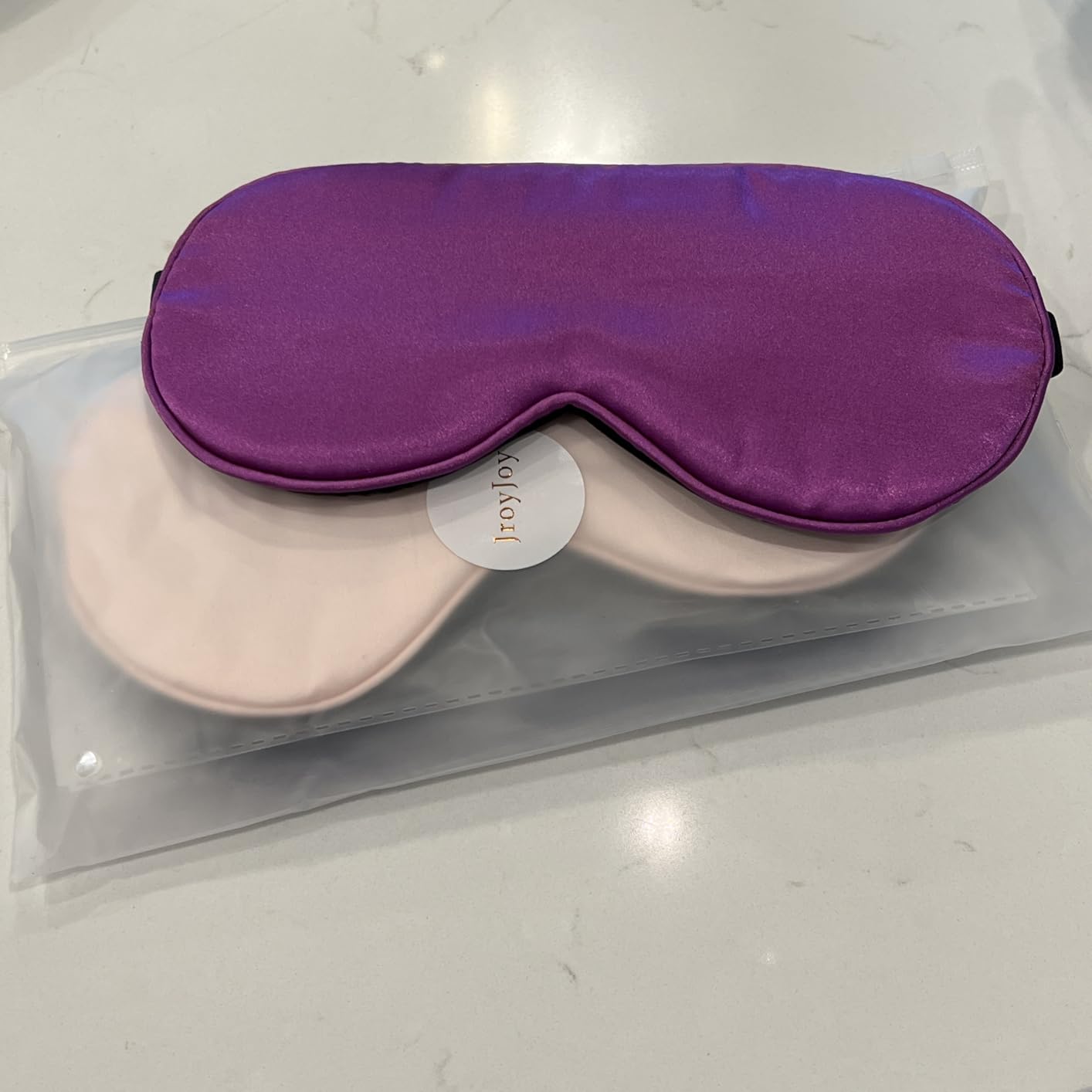 4 Pack Silk Sleep Mask, Blackout Eye Mask with Adjustable Strap customer photo 2