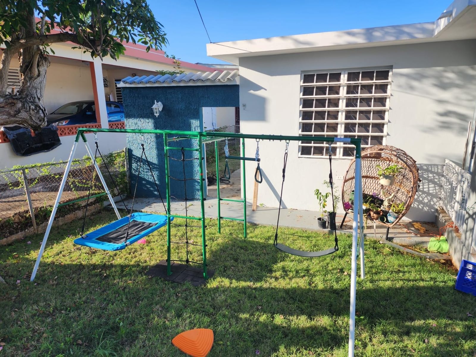 Hapfan Swing Sets for Backyard with Monkey Bars,5 in 1 Playground Set customer photo 1
