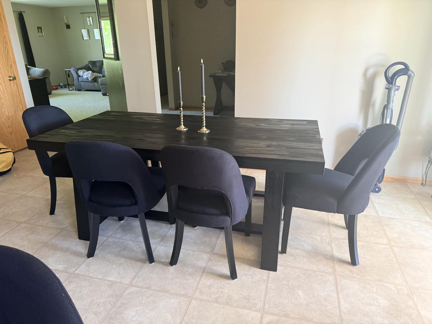 Plank+Beam Classic 72 Inch Dining Table, Rectangular, Pecan Wirebrush customer photo 1