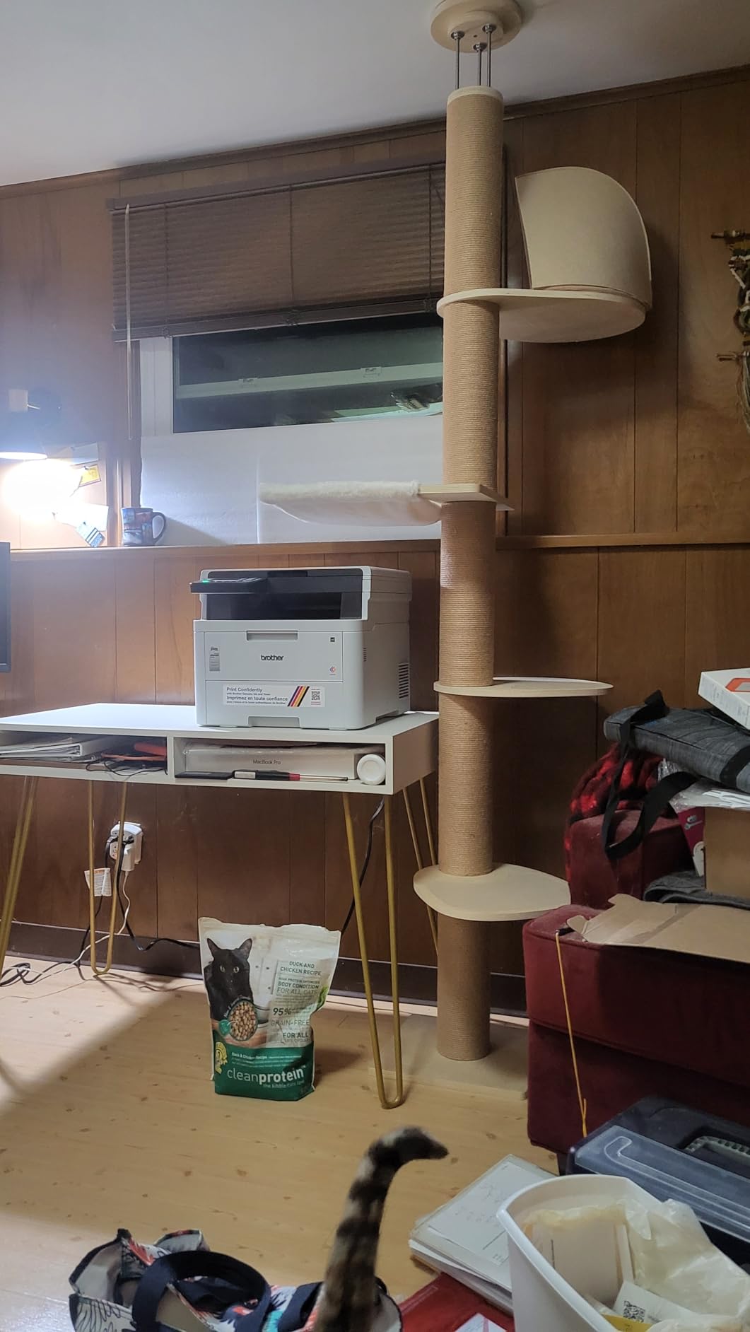 FUKUMARU Floor to Ceiling Cat Tree, 6-10 ft, 6 Level, Grey customer photo 1