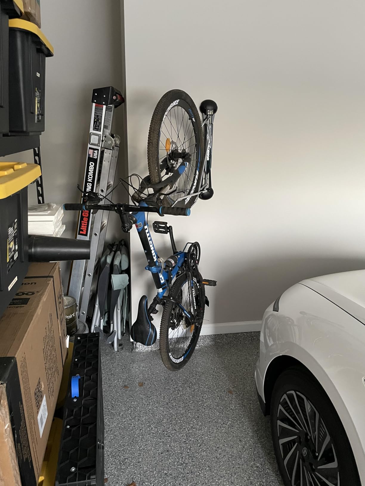 Steadyrack Bike Rack for Road Bikes - The Original Wall Mounted Vertical Bike Storage - Fits Narrow Tires - Space Saving Pivot Design - Heavy-Duty Steel Rack for Indoor Garage, Apartment or Home Use customer photo 1