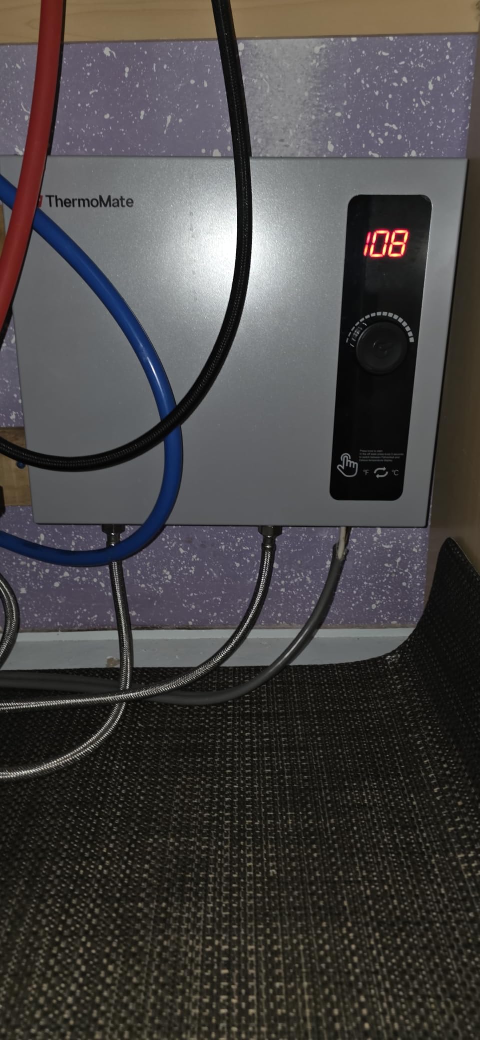 ThermoMate Tankless Water Heater Electric, 11kW 240 Volt On Demand Instant Hot Water Heater for Point of Use, Self-Modulating LED Display Knob Control, ETL Certified, 2.15GPM at 35°F Rise customer photo 1