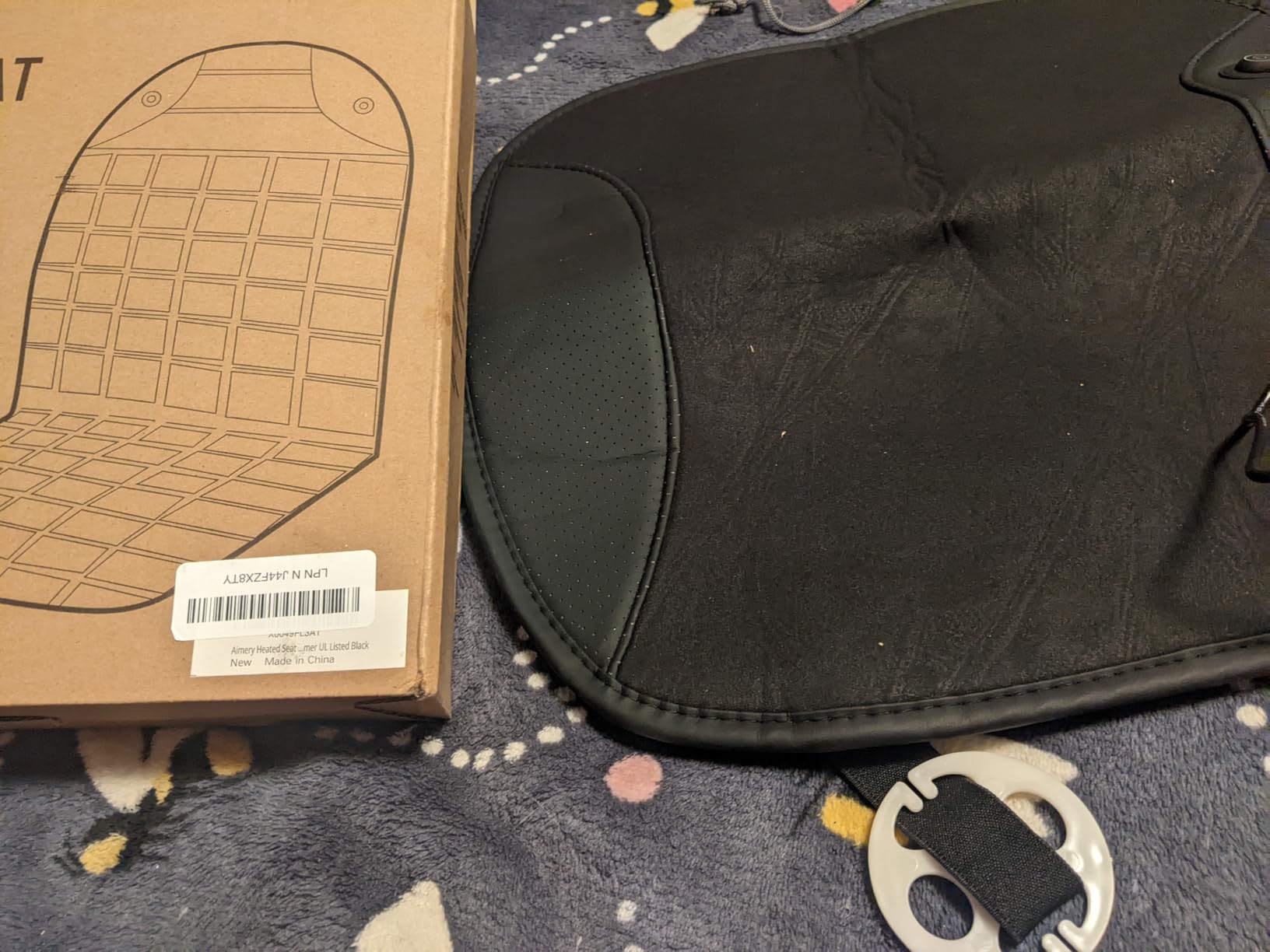 Aimery Heated Seat Covers 1 Minute Fast Heating 2 Heat Levels Seat Warmer UL Listed Black customer photo 2