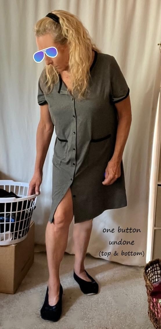 Ekouaer 2 Pack Nightgowns for Women Button Down House Dress with Pockets customer photo 2