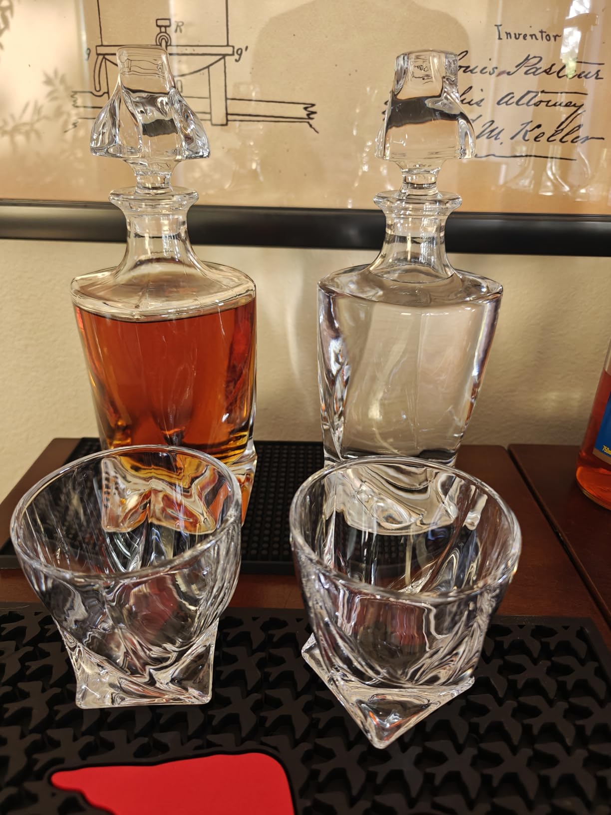 Square 25Oz Whiskey Liquor Decanter Set With 2 Glasses in Box | Decanter Set for Scotch Liquor,Whiskey Wine Bourbon customer photo 1