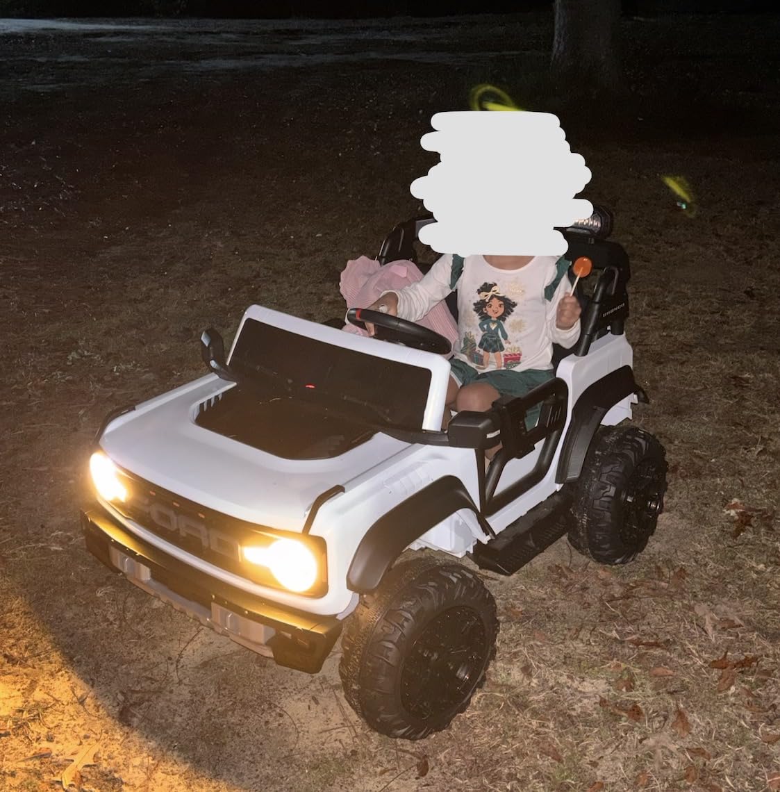 ENYOPRO 2 Seater Ride On Car for Kids, 24V Licensed Ford Bronco Raptor Electric Power Ride On Truck Toy with Remote Control, 4 Wheels Shock Absorption, Soft Start, Bluetooth, Radio, 3 Speed - Blue customer photo 1