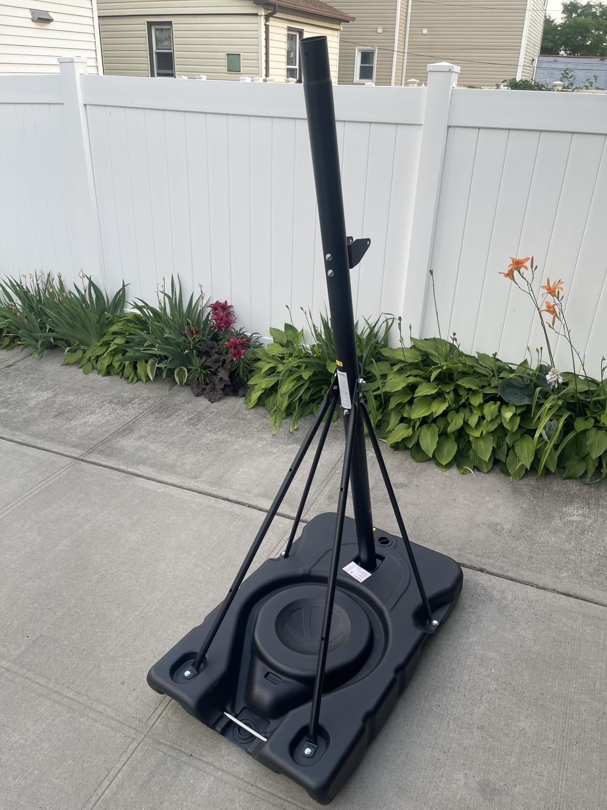 Yohood Basketball Hoop Outdoor Portable 44/48 Inch Backboard, 10ft Quickly Adjustable Basketball Goal System with Wheels for Court/Backyard/Driveway customer photo 1