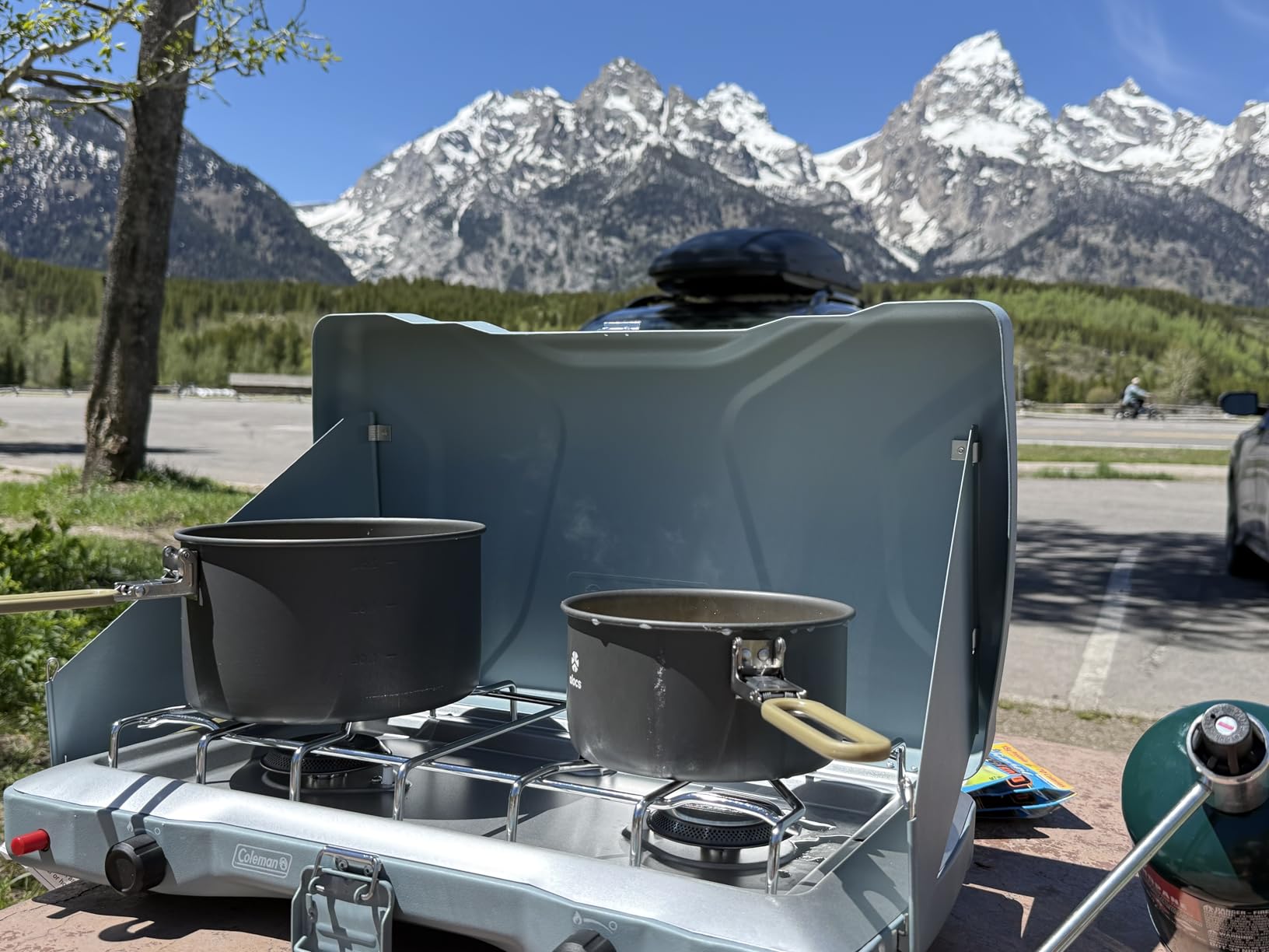 ALOCS Camping Cookware Portable Non-Stick Mess Kit with Foldable Handle customer photo 2