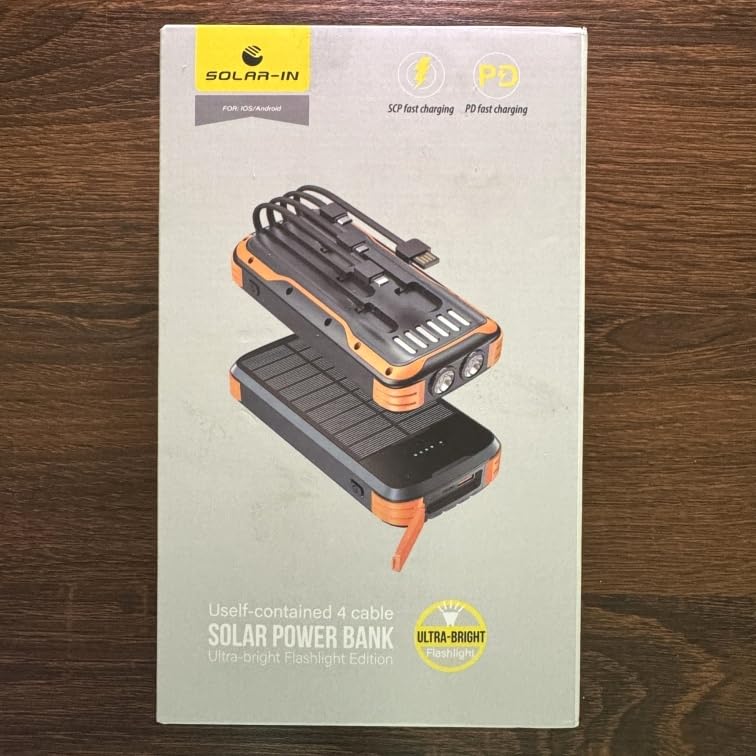 Solar Power Bank 40000mAh PD20W Fast Charging Portable Solar Charger customer photo 2