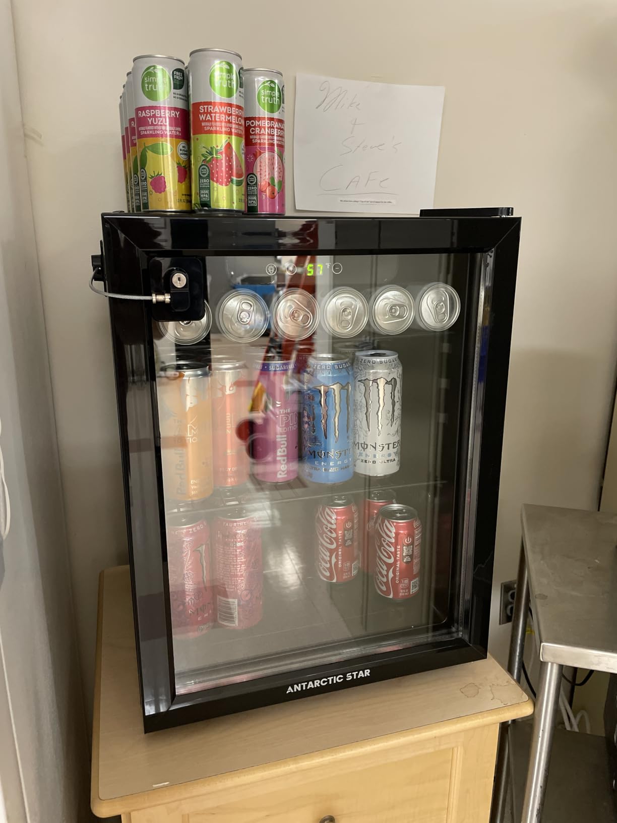 Antarctic Star 18L Beverage Refrigerator Cooler 24Can, Mini Fridge with Quiet Compressor, LED Light,Freestanding Small Fridge with Electronic Temperature Control for Home and Bar(40-61 ℉) customer photo 2