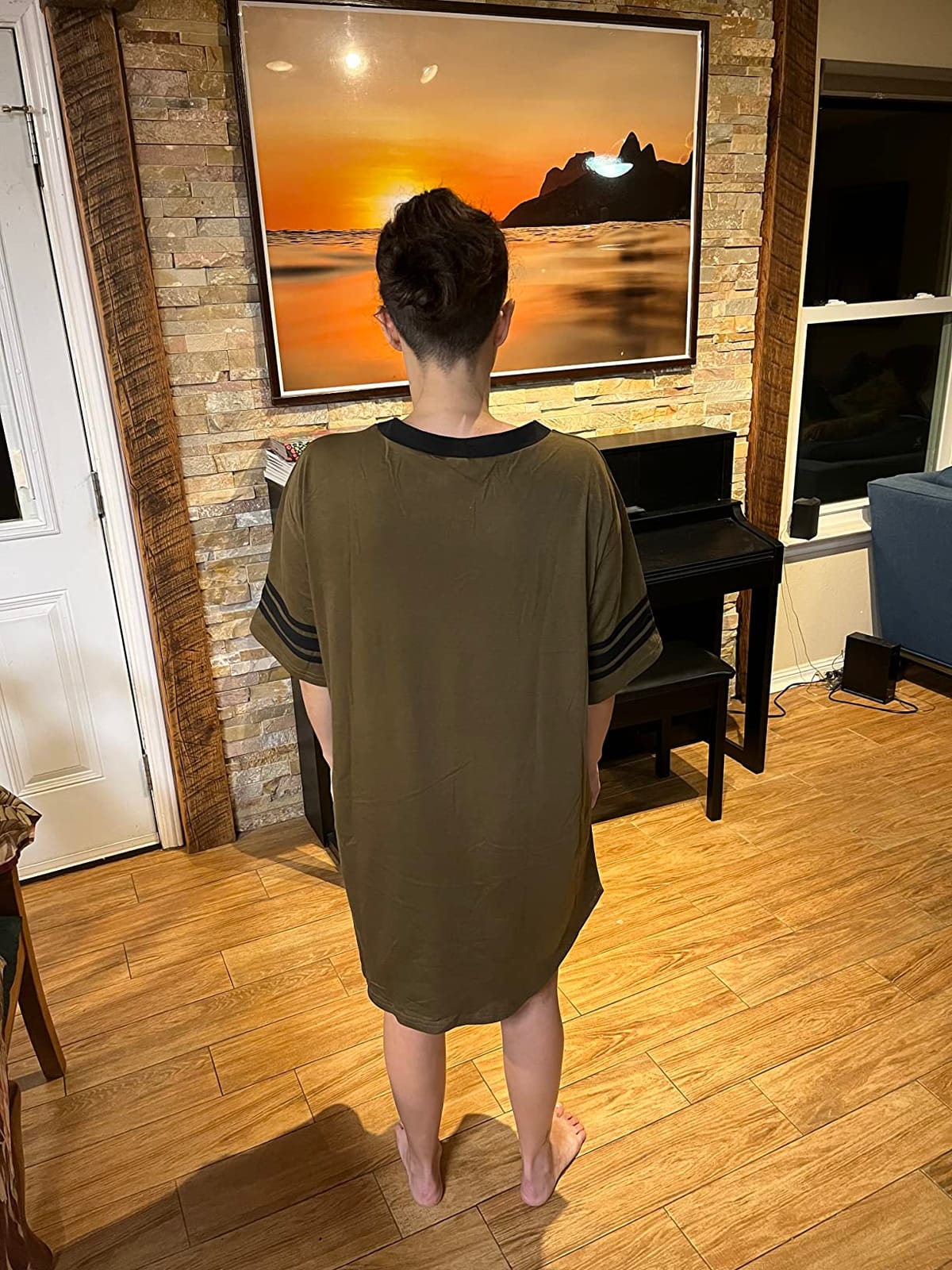 Ekouaer Nightgowns for Women Cotton Night Gowns Short Sleeve Sleepwear customer photo 2