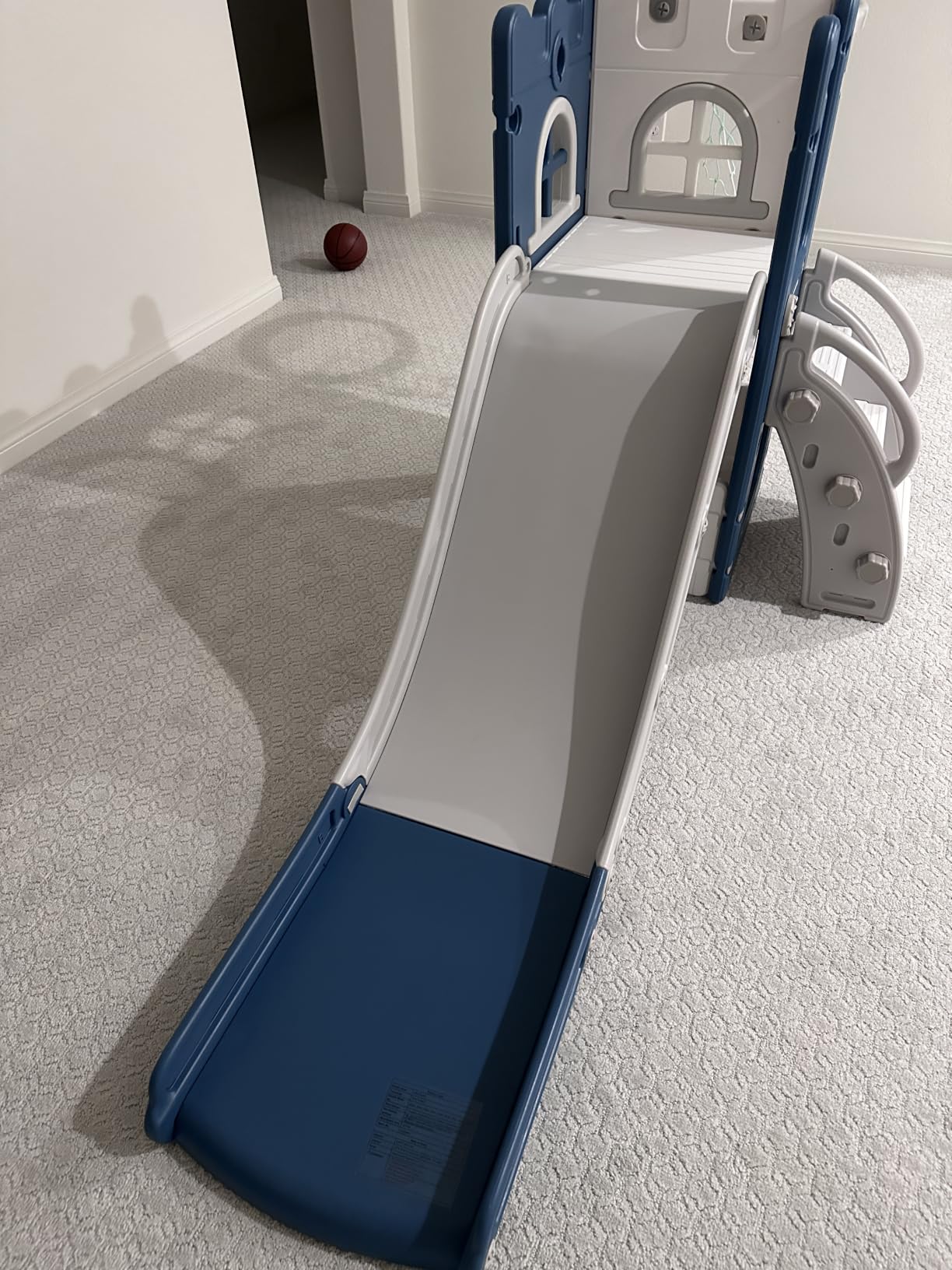 LulliSpace 6 in 1 Toddler Slide,Kids Climber Slider for Indoor Outdoor Playground with Basketball Hoop,Storage and Telescope,L Shaped Slide for Toddler Climber Playset customer photo 1