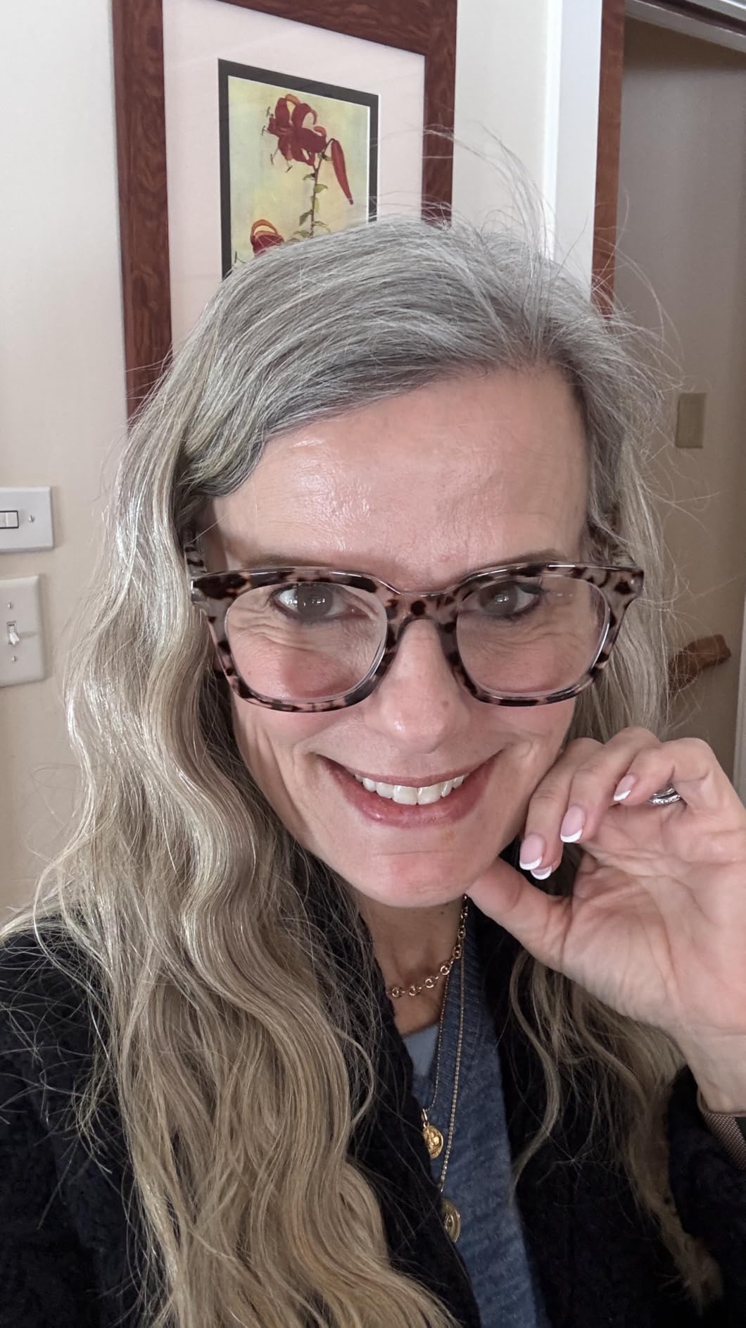 Reading Glasses for Women Men - Blue Light Blocking Magnifying Readers, Square Anti-Glare Computer Eyeglasses customer photo 1