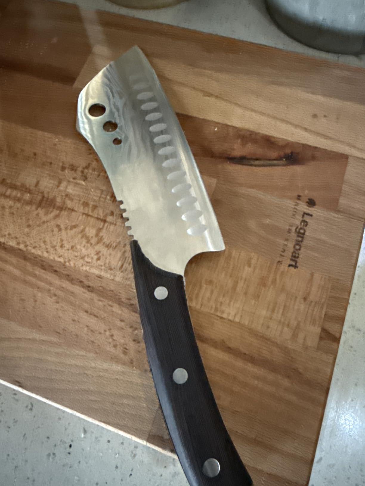 SYOKAMI Cleaver Chef Knife with Herb Stripper, 7