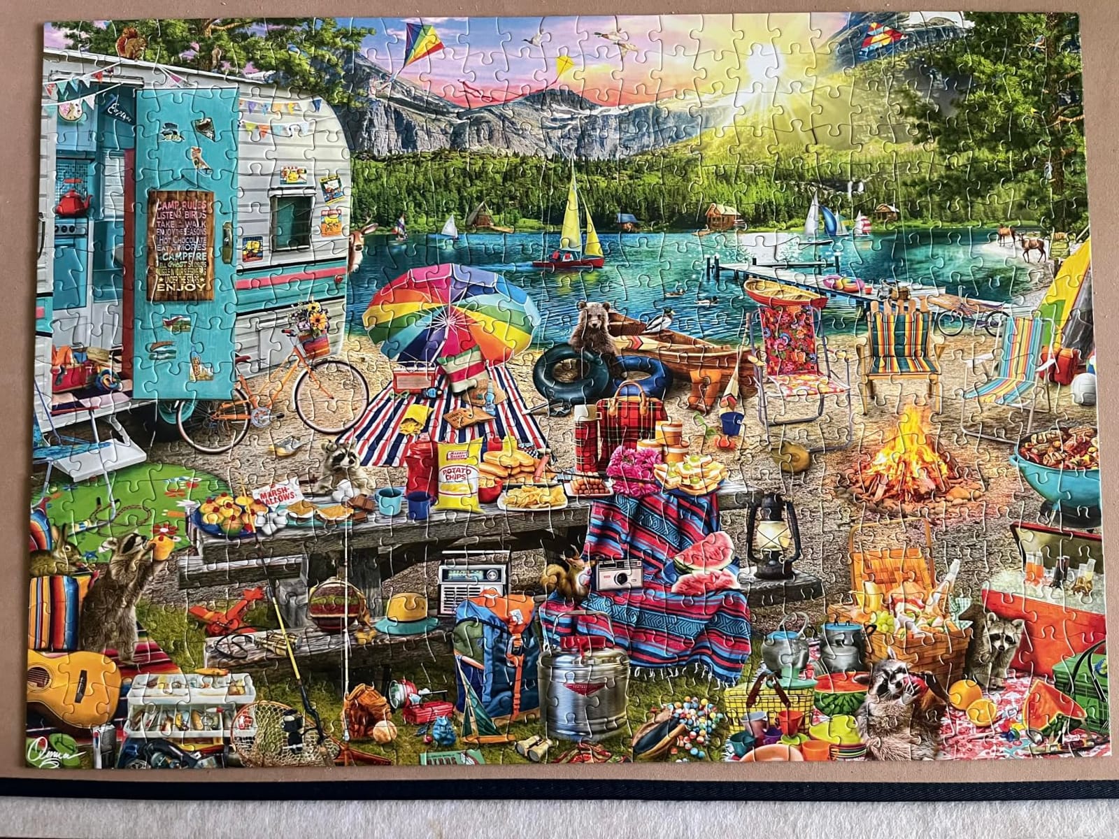 Aimee Stewart Merry Mushroom Cottage 1000 Piece Puzzle, Buffalo Games, Made in USA customer photo 1
