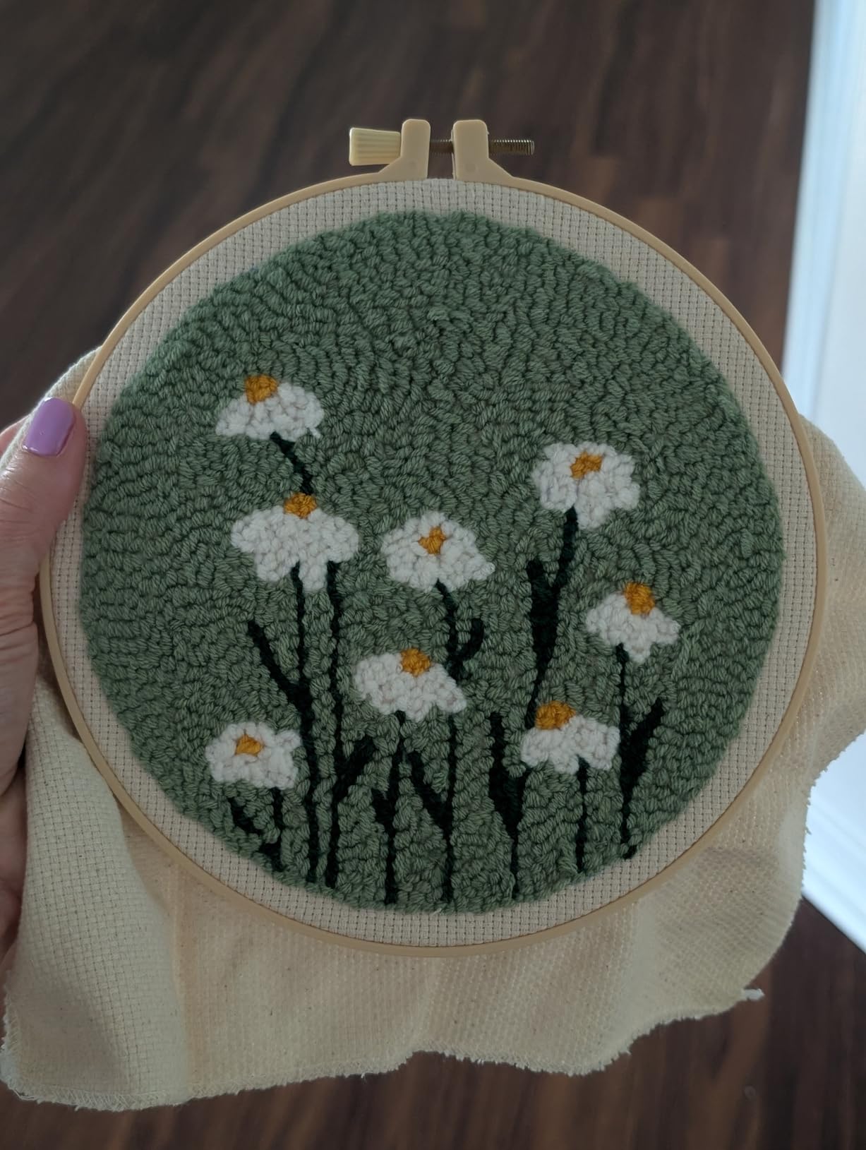 TINDTOP Punch Needle Kit, Daisy Punch Embroidery Kits for Adults customer photo 1