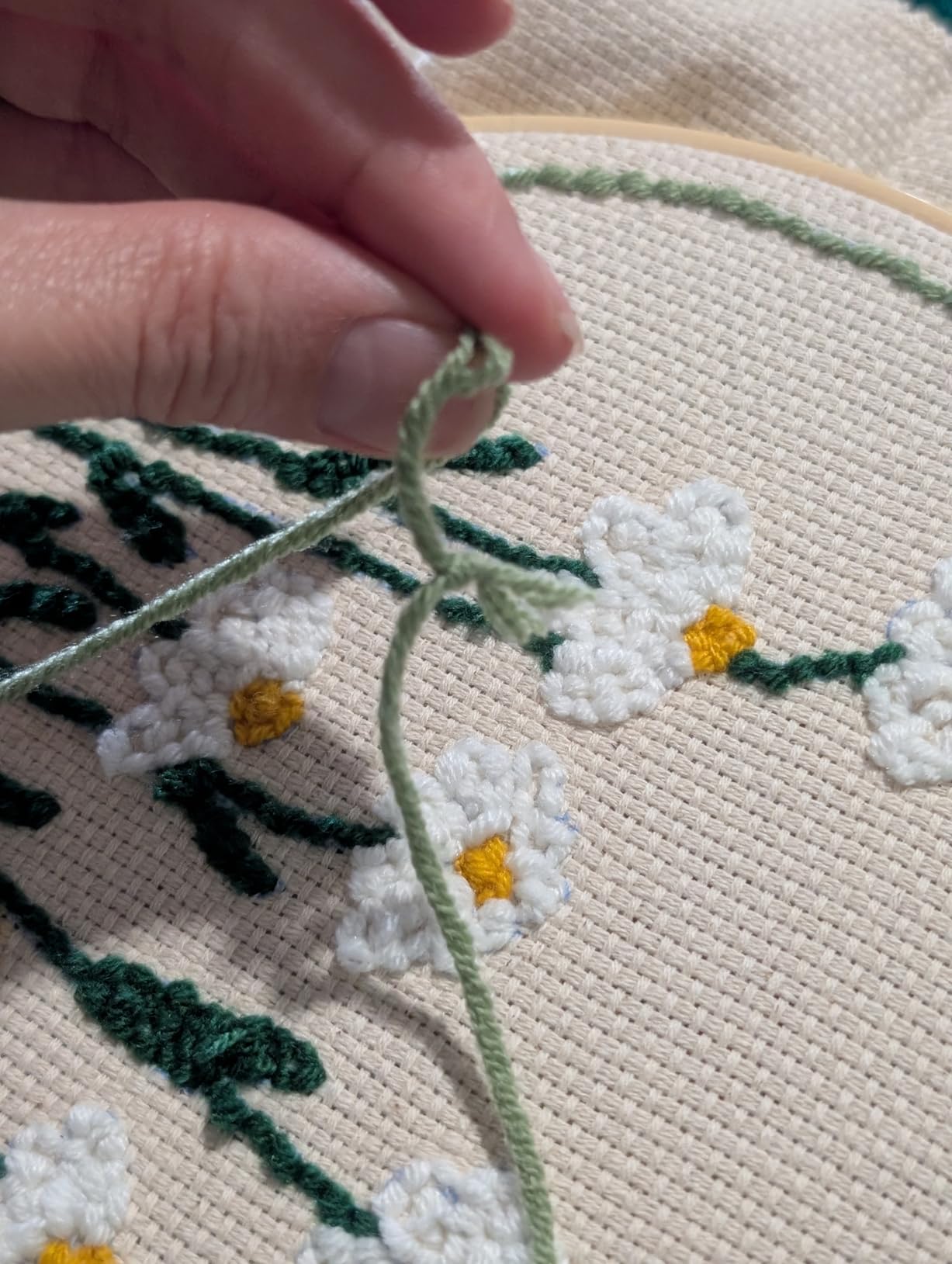TINDTOP Punch Needle Kit, Daisy Punch Embroidery Kits for Adults customer photo 2
