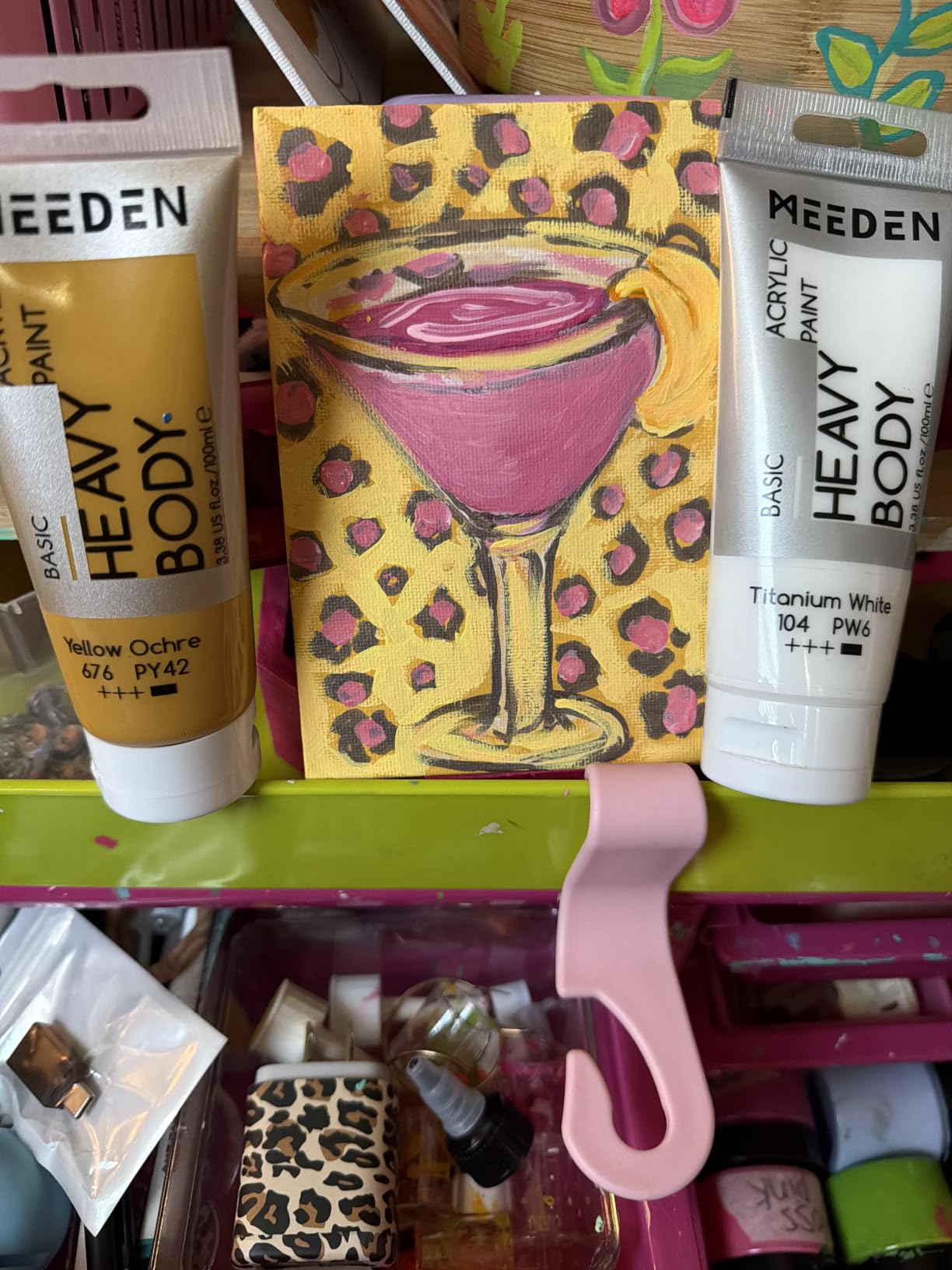 MEEDEN Heavy Body Acrylic Paint Set: 100ml/3.38oz x 40 Tubes Art Paint | Rich Pigment Art Craft Paints Set including 36 Colors & 4 x Titanium White for Adults Art Craft Canvas Painting customer photo 2