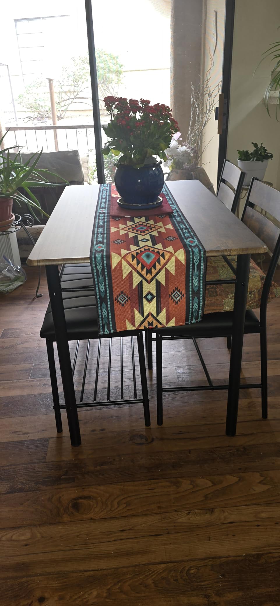 IRONCK Dining Table Set for 4, Kitchen Table and Chairs Set, Rustic Brown customer photo 2