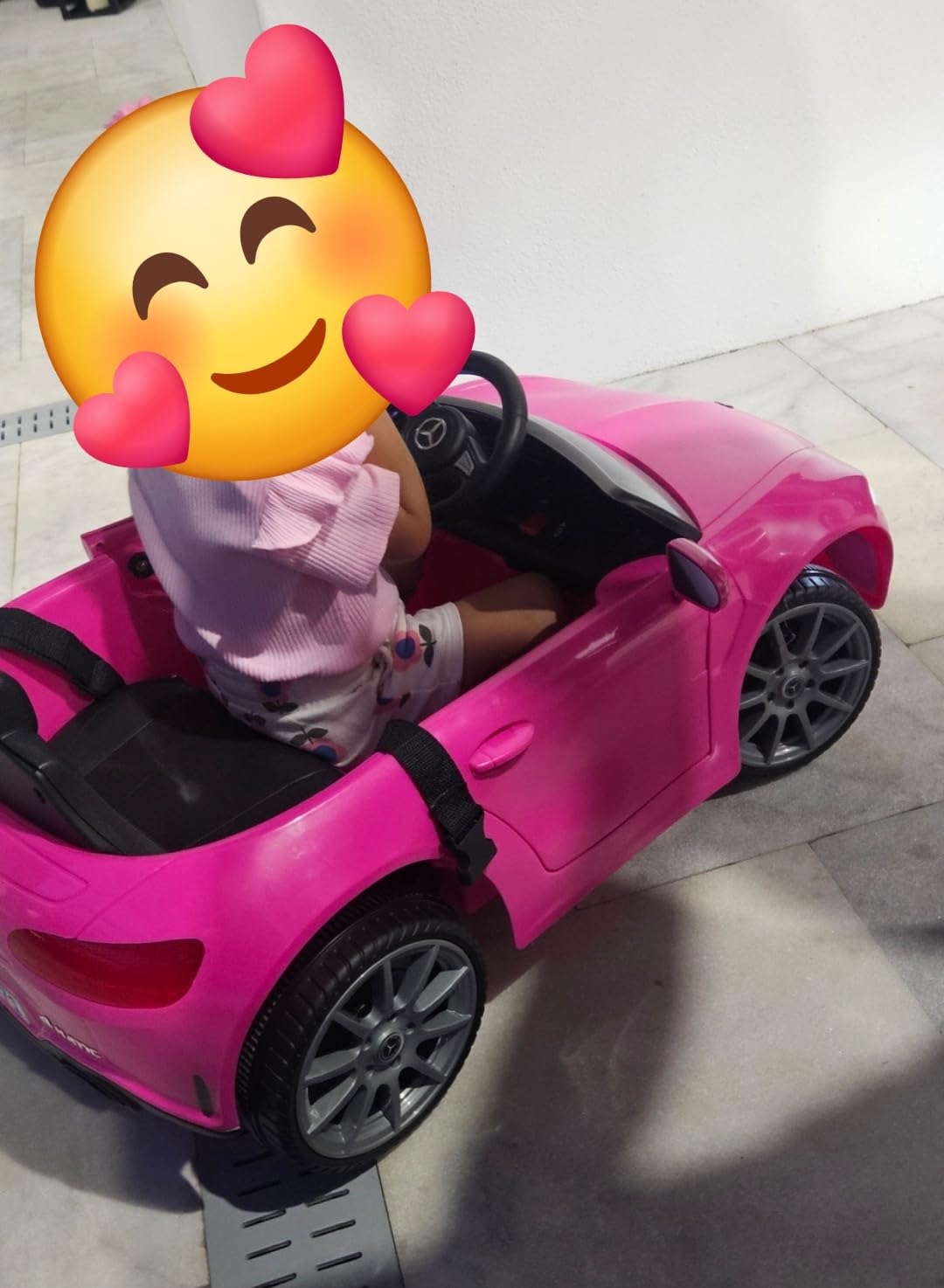 Licensed Mercedes-Benz CLS 350 12V Ride On Car Truck for Kids | Ride on Toys for Toddlers w/Parent Control, Spring Suspension, Power Wheels for Girls w/Bluetooth, Music, LED Lights (Pink) customer photo 1