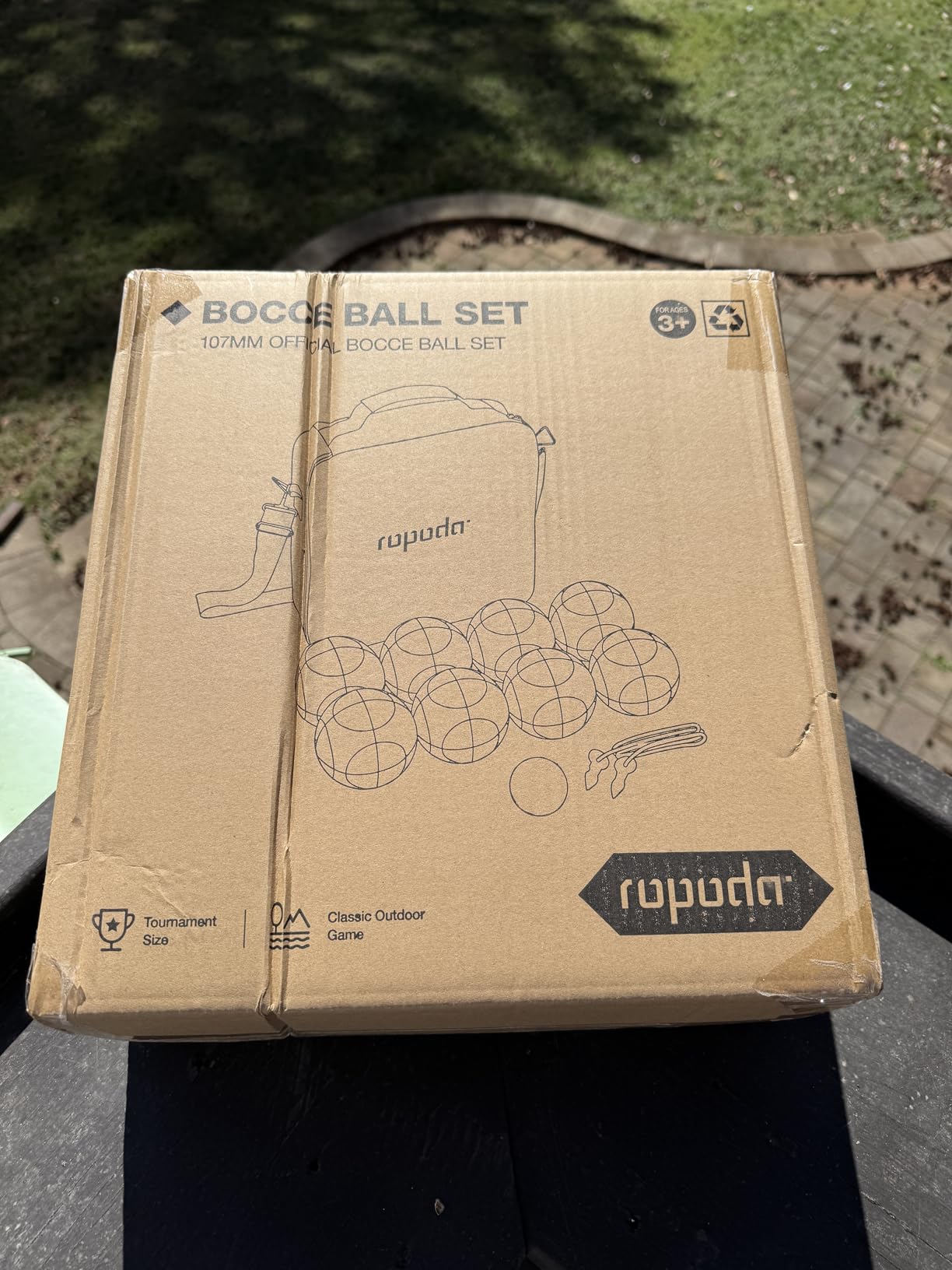 ropoda 107mm Bocce Ball Set Regulation Size Weight, Lawn Game &Outdoor Game customer photo 1