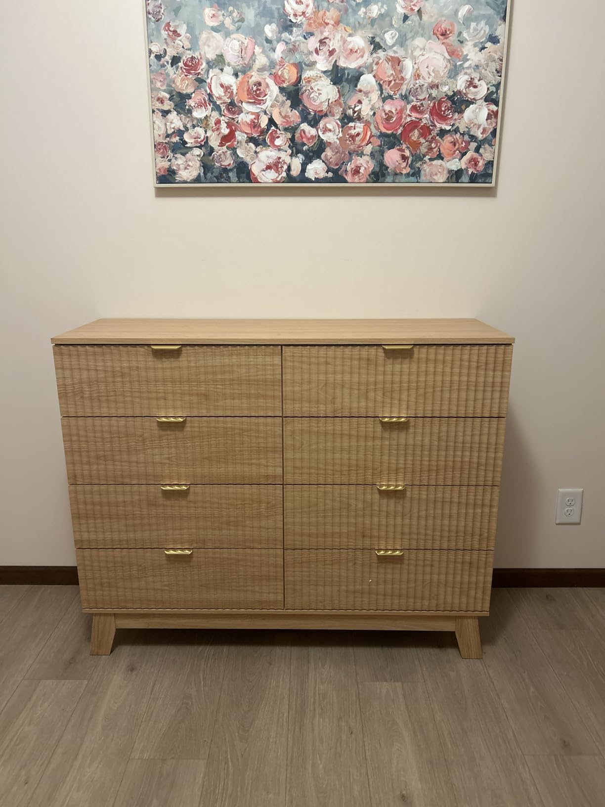 Fluted Dresser for Bedroom with 6 Drawers, 48