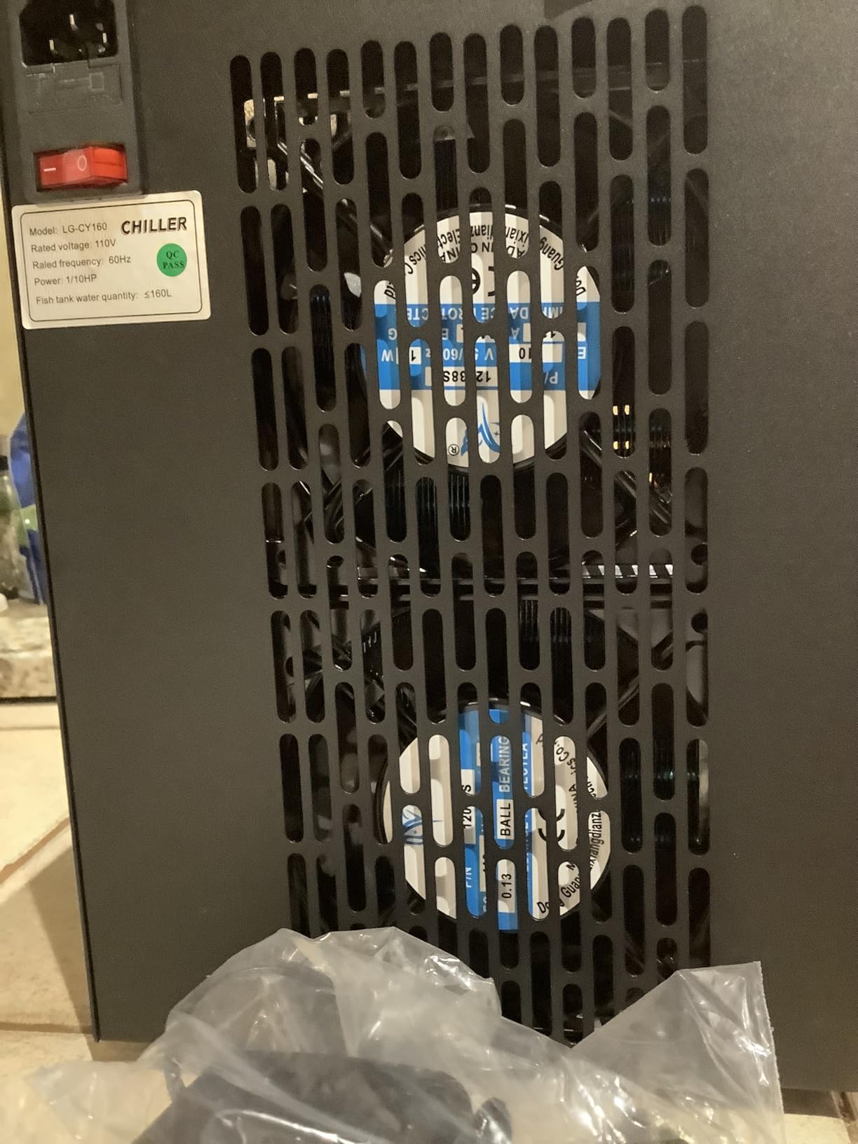 Aquarium Chiller 42 Gal, 1/10 HP Fish Tank Water Chiller Machine customer photo 1
