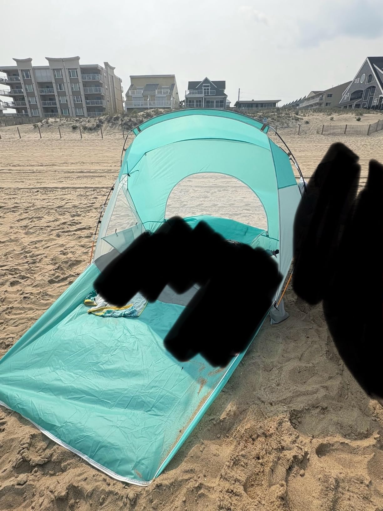 Beach Tent, Portable Sun Shelter for 2/3/4/6-8 Person with UPF 50+ UV Protection, Easy Setup Waterproof Beach Shade Canopy Cabana for Family Outdoor and Picnics, Fishing with Carrying Bag customer photo 1