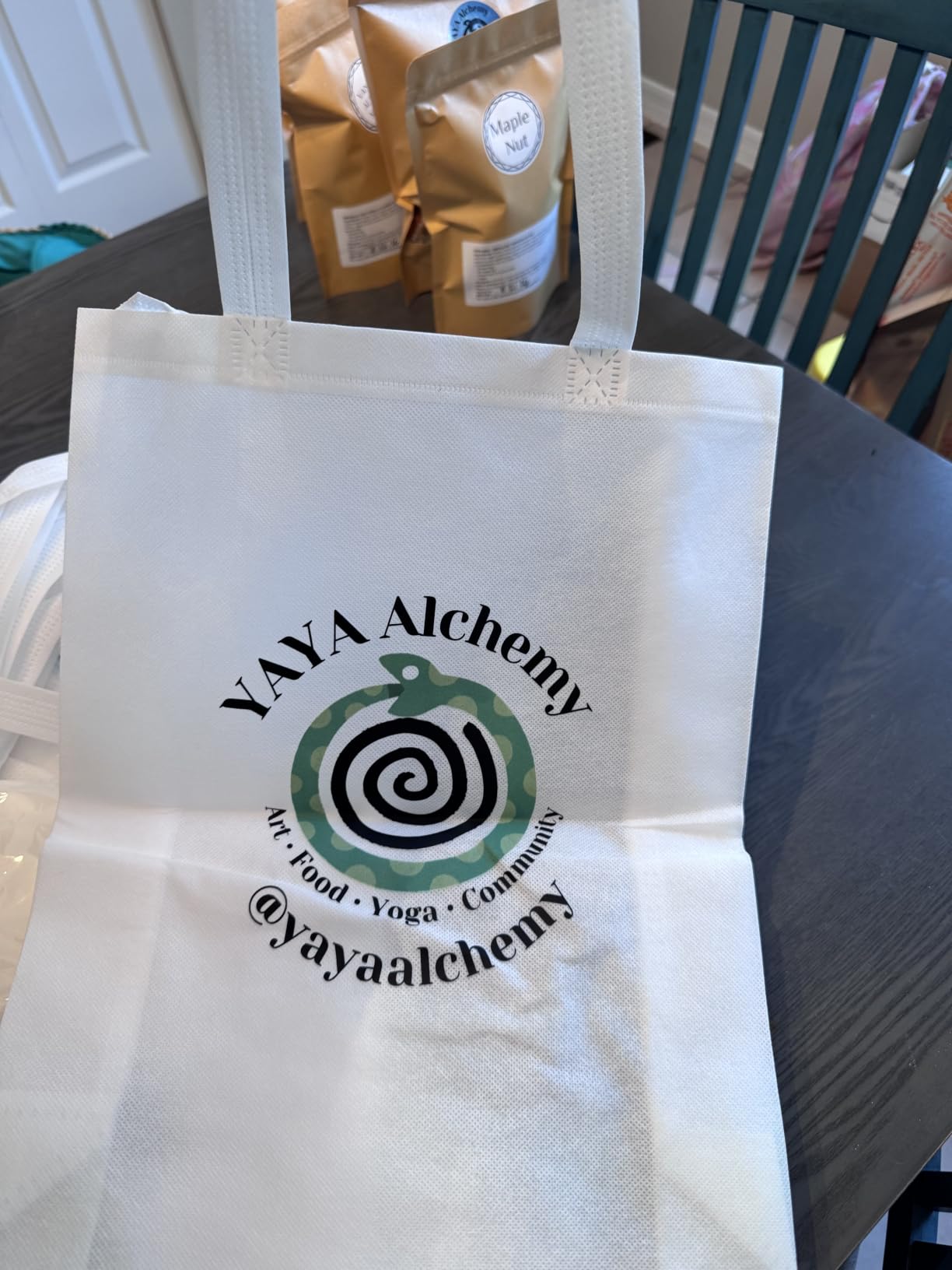 JEOHLORY Custom Tote Bags 10/50/100 Pack, Promotional Items with Your Logo, Personalized Shopping Bags, 15 x 12 x 4 Inch Reusable Tote Bags with Handles customer photo 2